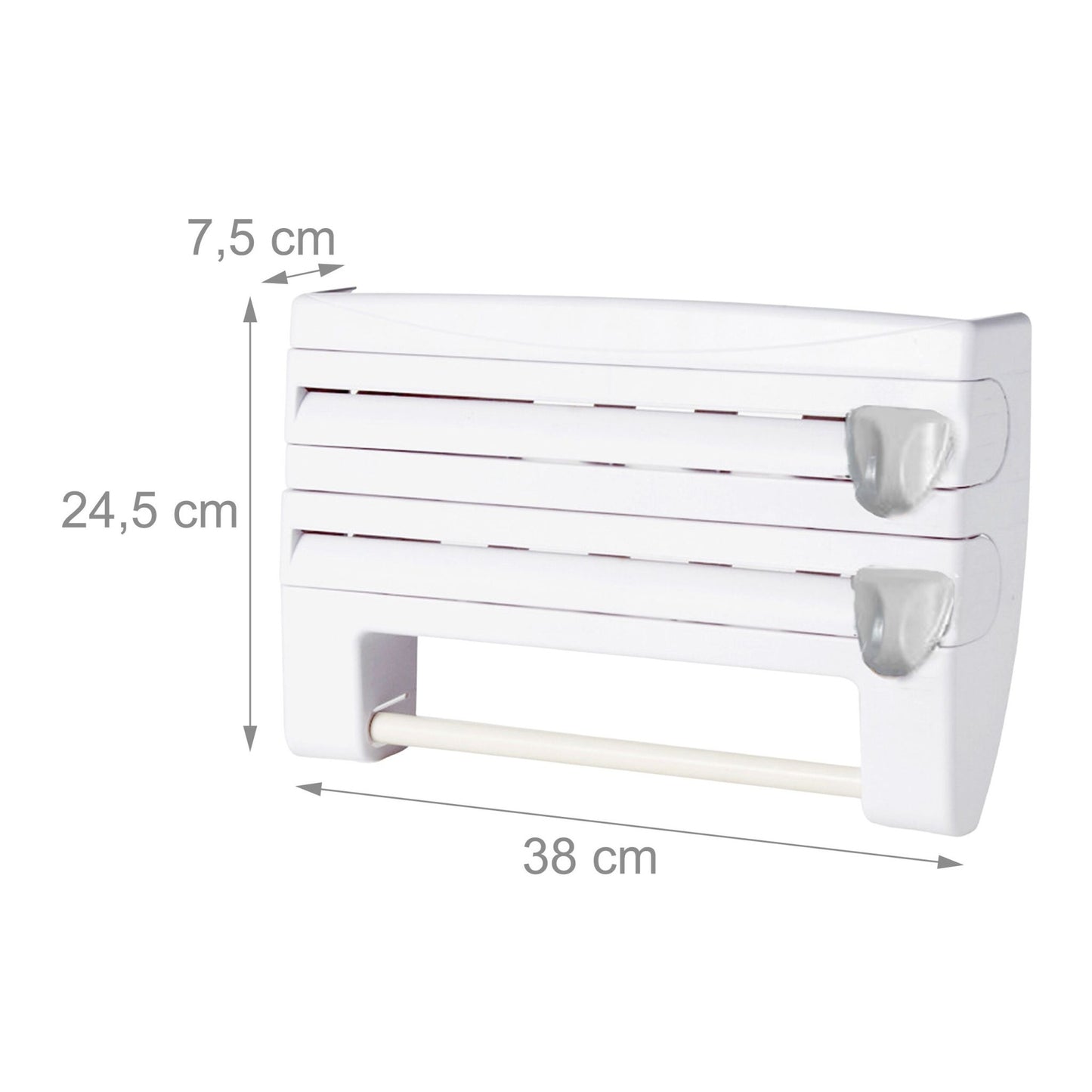 Wall-Mounted Kitchen Roll Holder with Foil Cutter