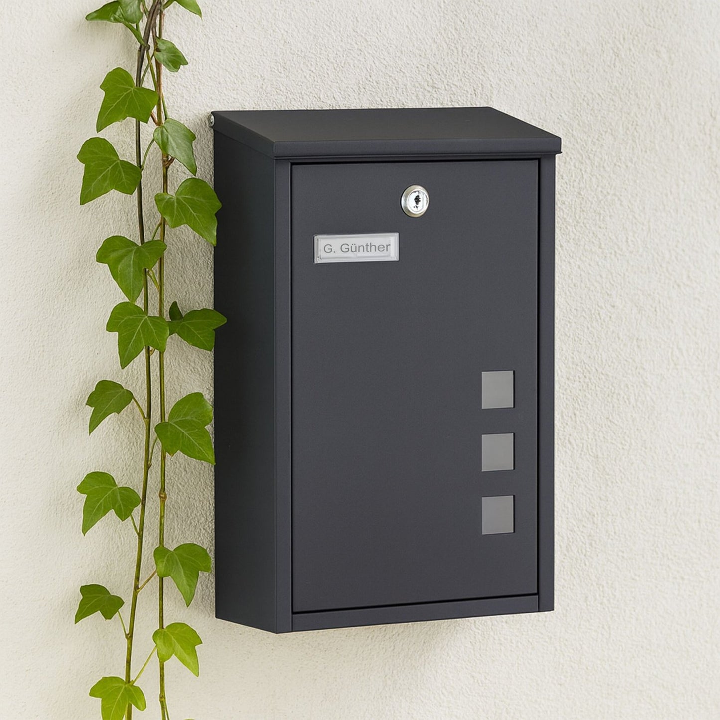 Wall-Mounted Letterbox with Viewing Windows