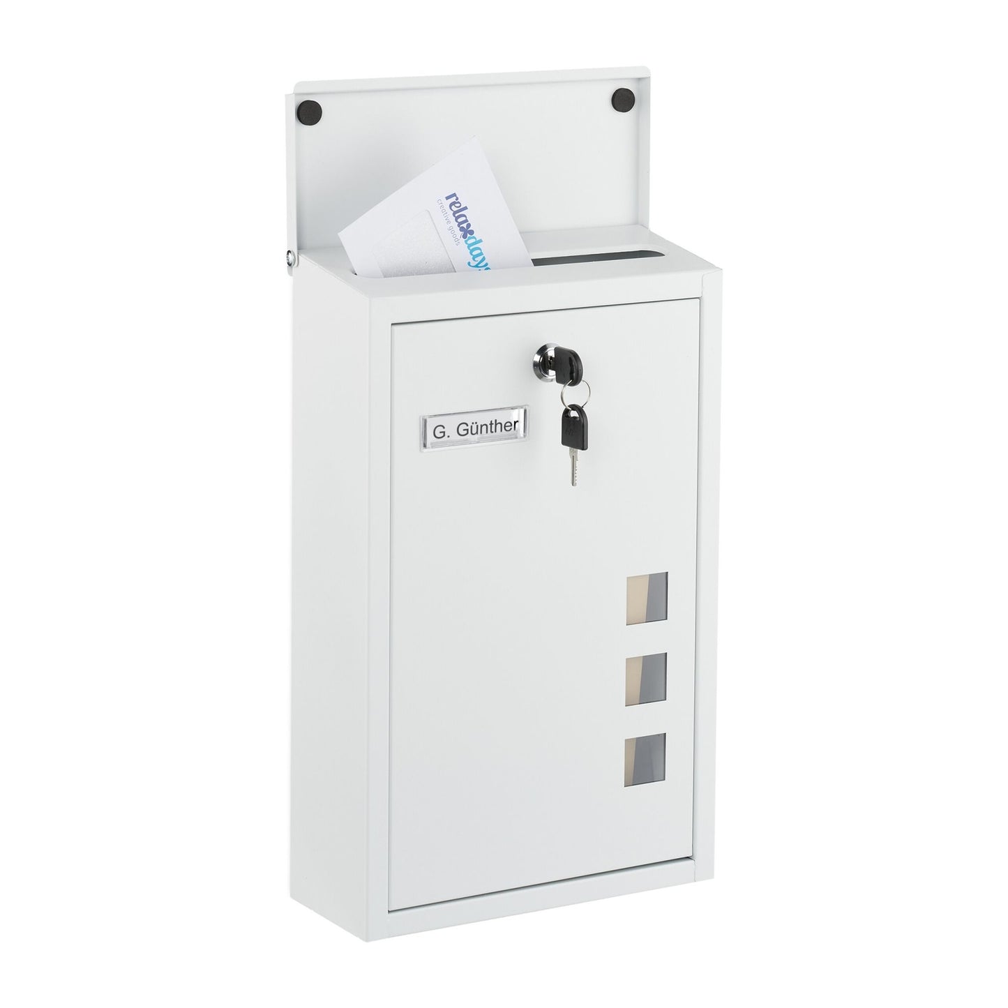Wall-Mounted Letterbox with Viewing Windows