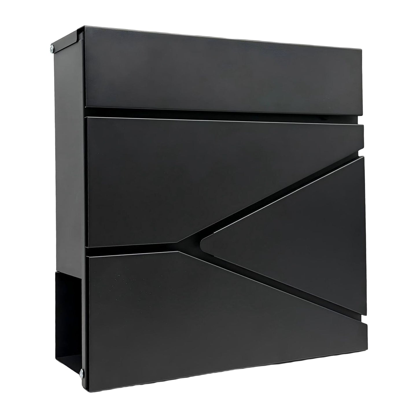 Wall-Mounted Mailbox with Newspaper Slot & Rain Canopy