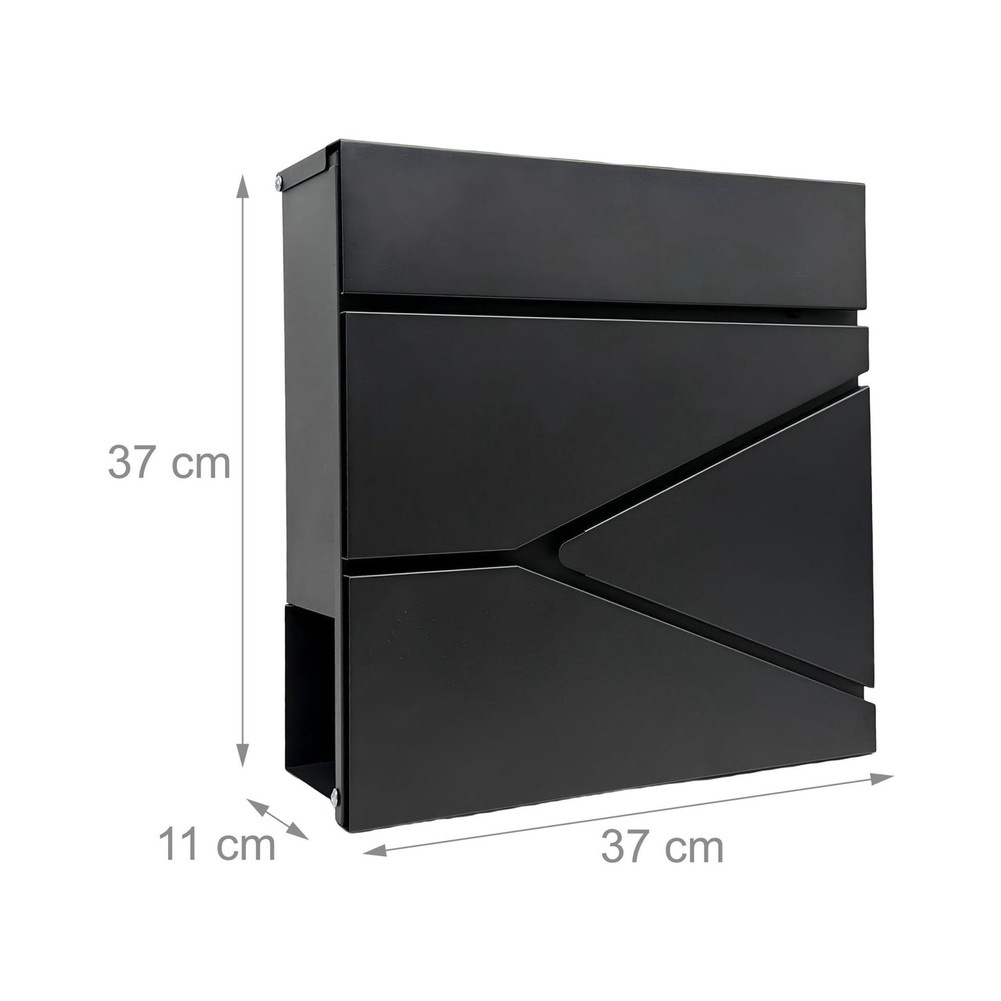 Wall-Mounted Mailbox with Newspaper Slot & Rain Canopy