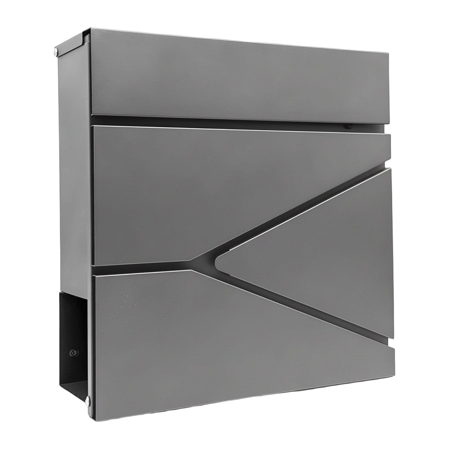 Wall-Mounted Mailbox with Newspaper Slot and Rain Canopy