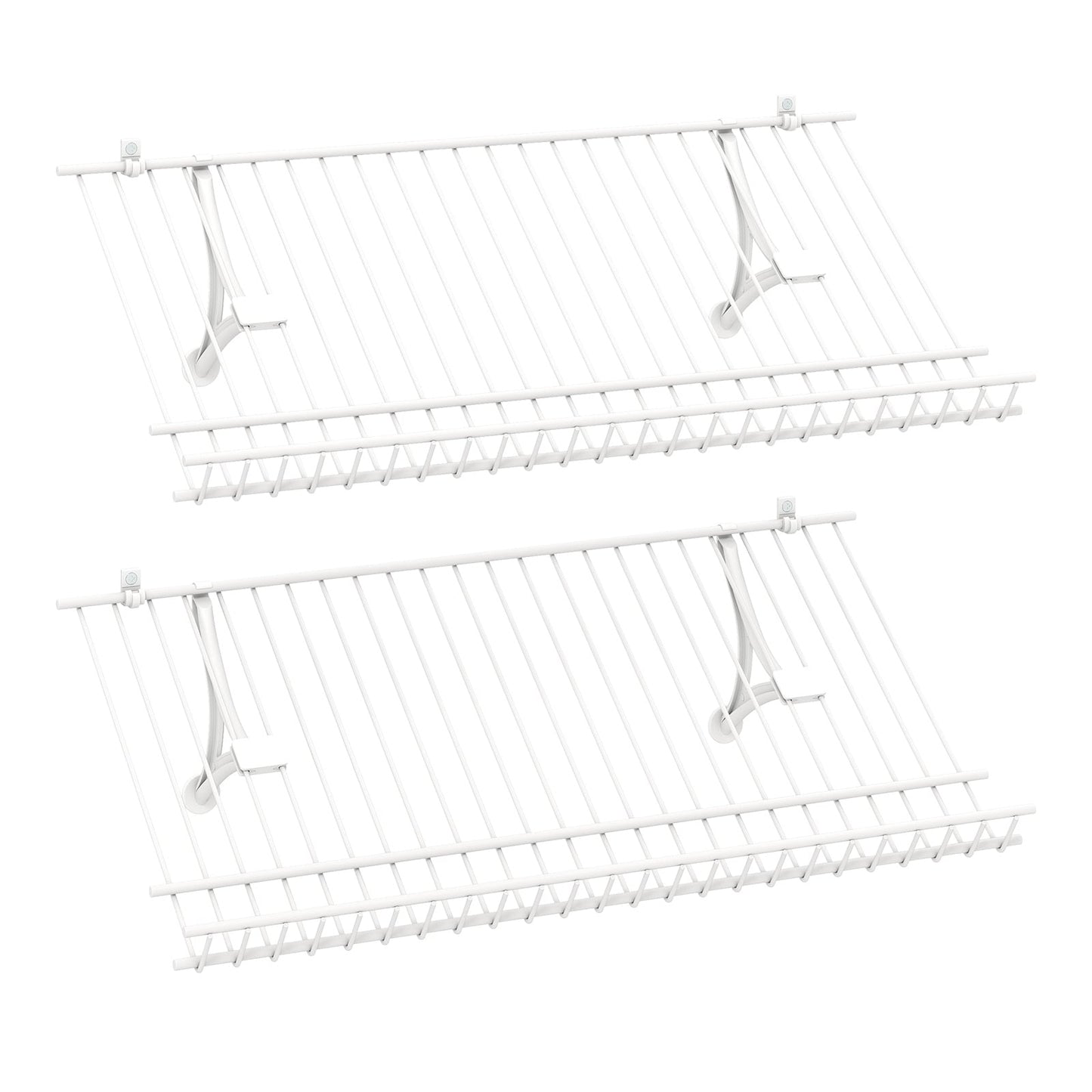 Wall-Mounted Metal Shoe Rack Set, 2-Piece, Customizable