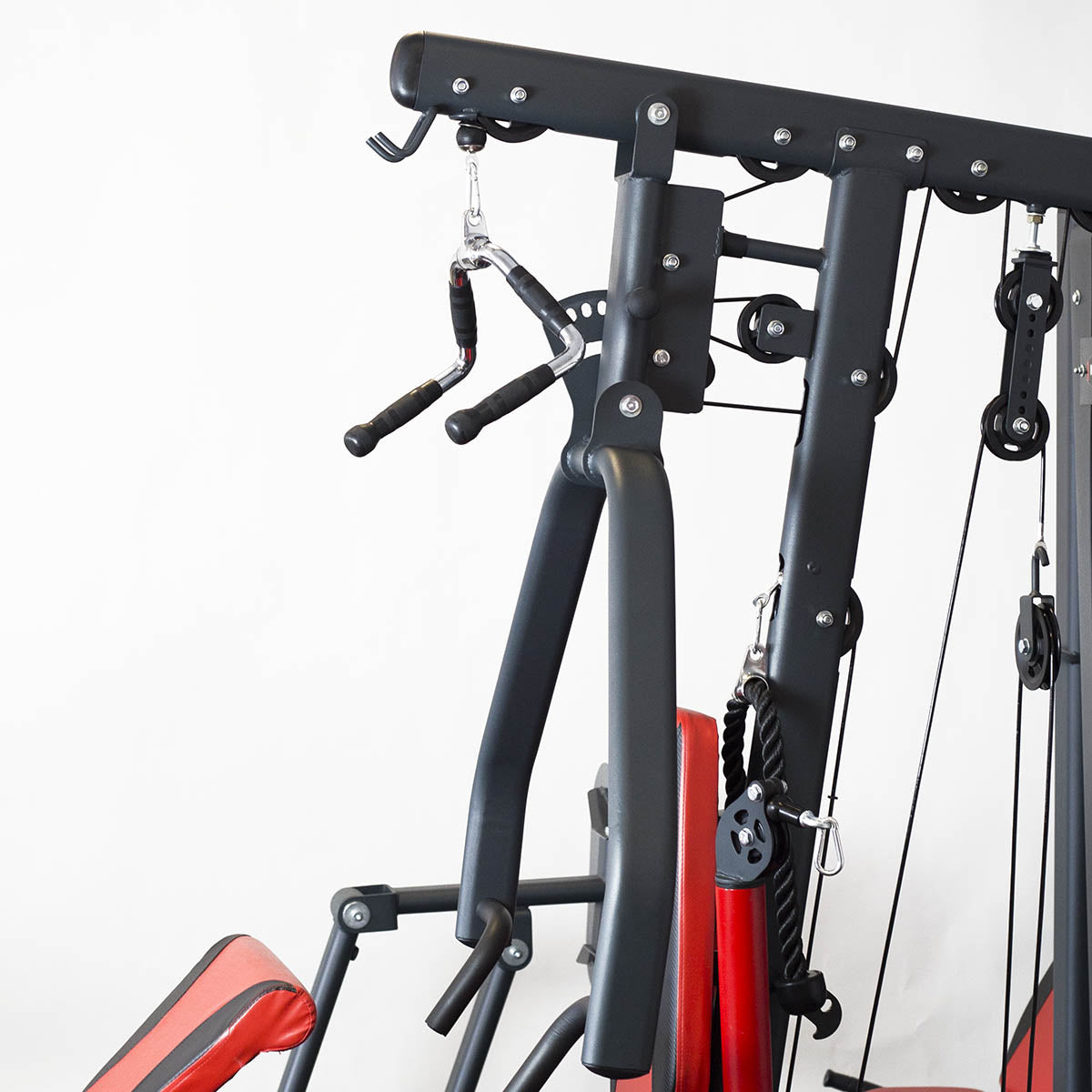 Wall-Mounted Pull-Up Bar with Hooks