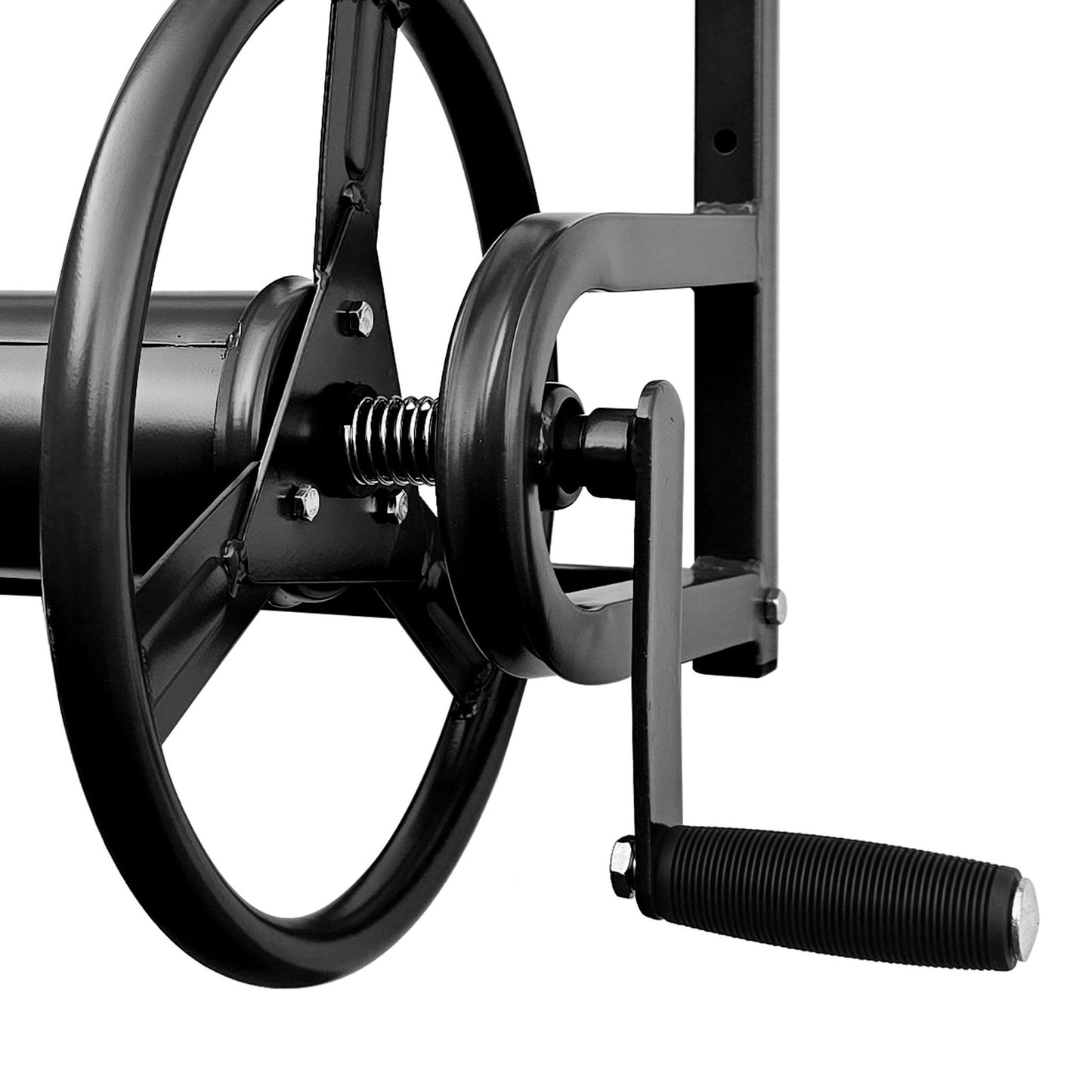Wall-Mounted Stainless Hose Reel with Crank