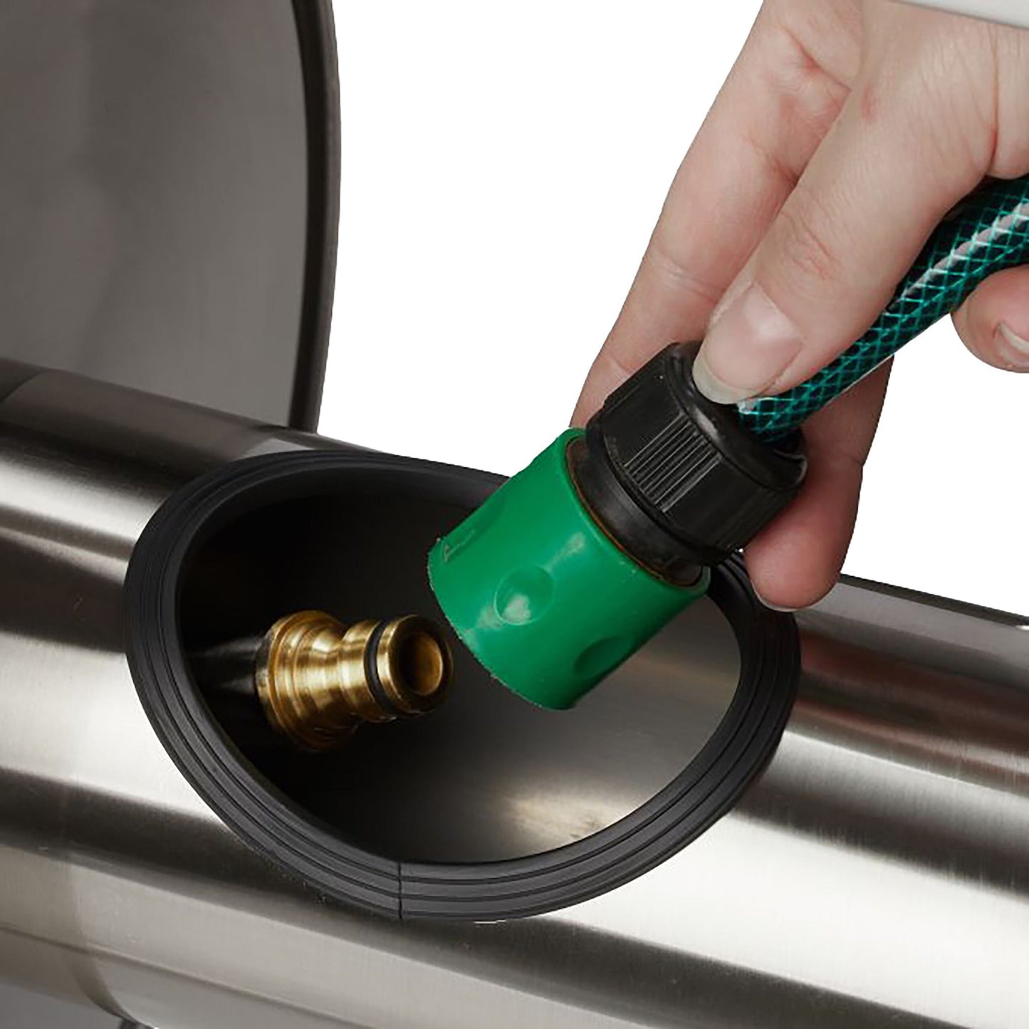 Wall-Mounted Stainless Steel Garden Hose Reel