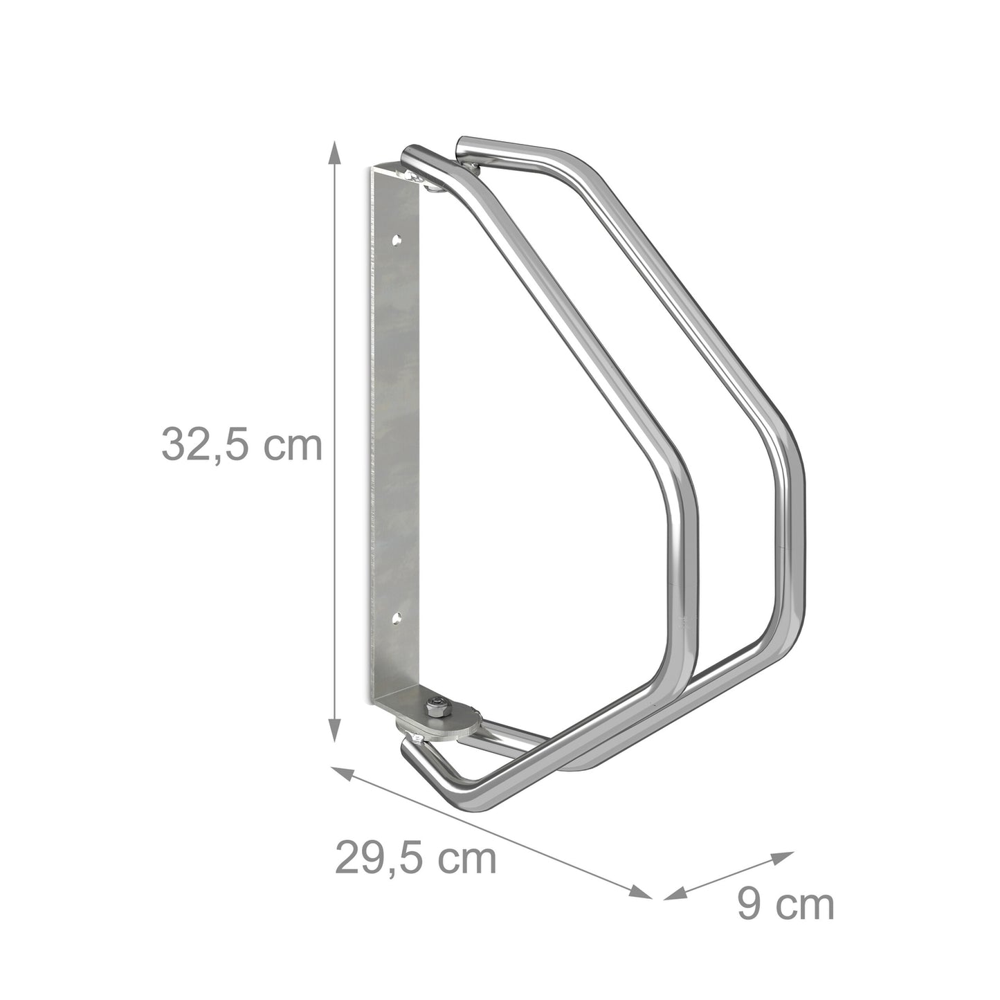 Wall-Mounted Swivelling Bike Rack Set, Steel