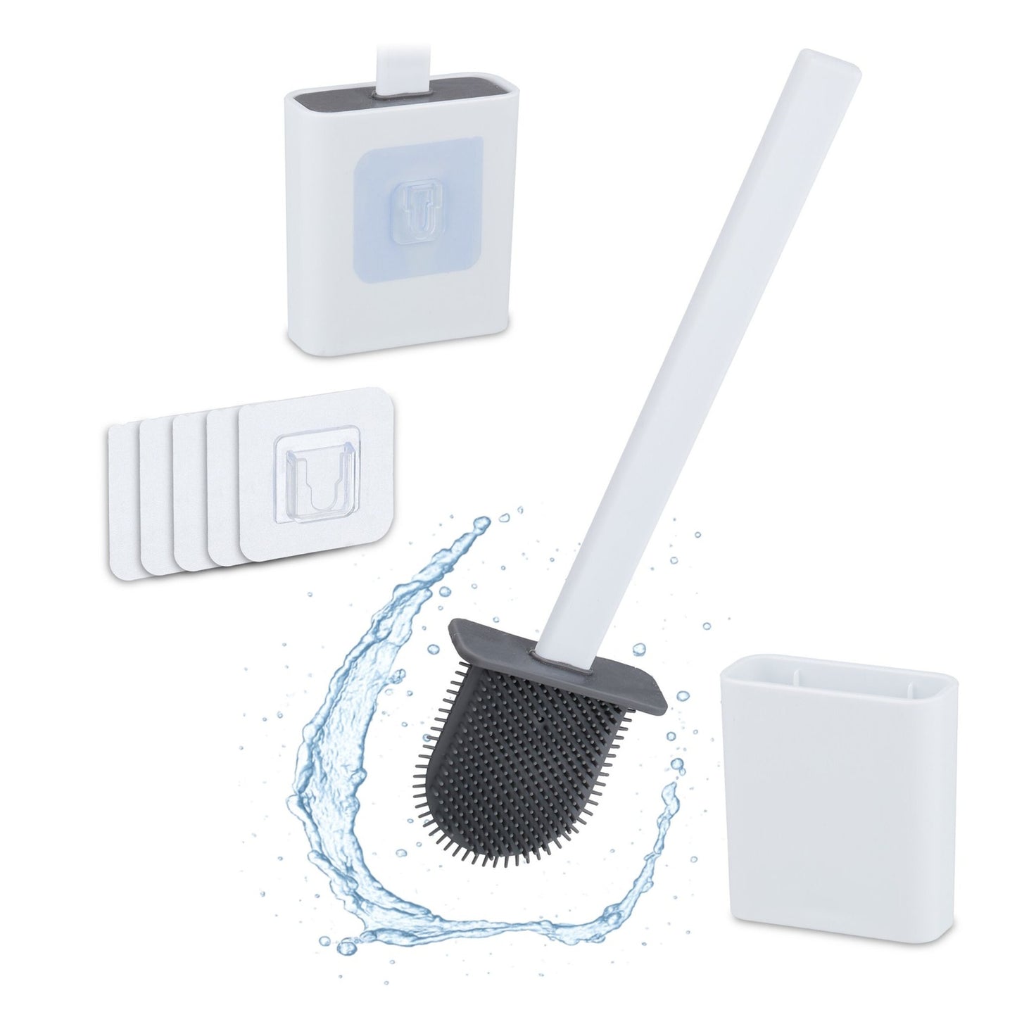 Wall-Mounted Toilet Brush Set with Holder