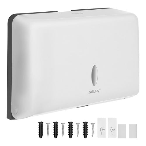 Wall-Mounted White Paper Towel Dispenser, ABS, 27cm