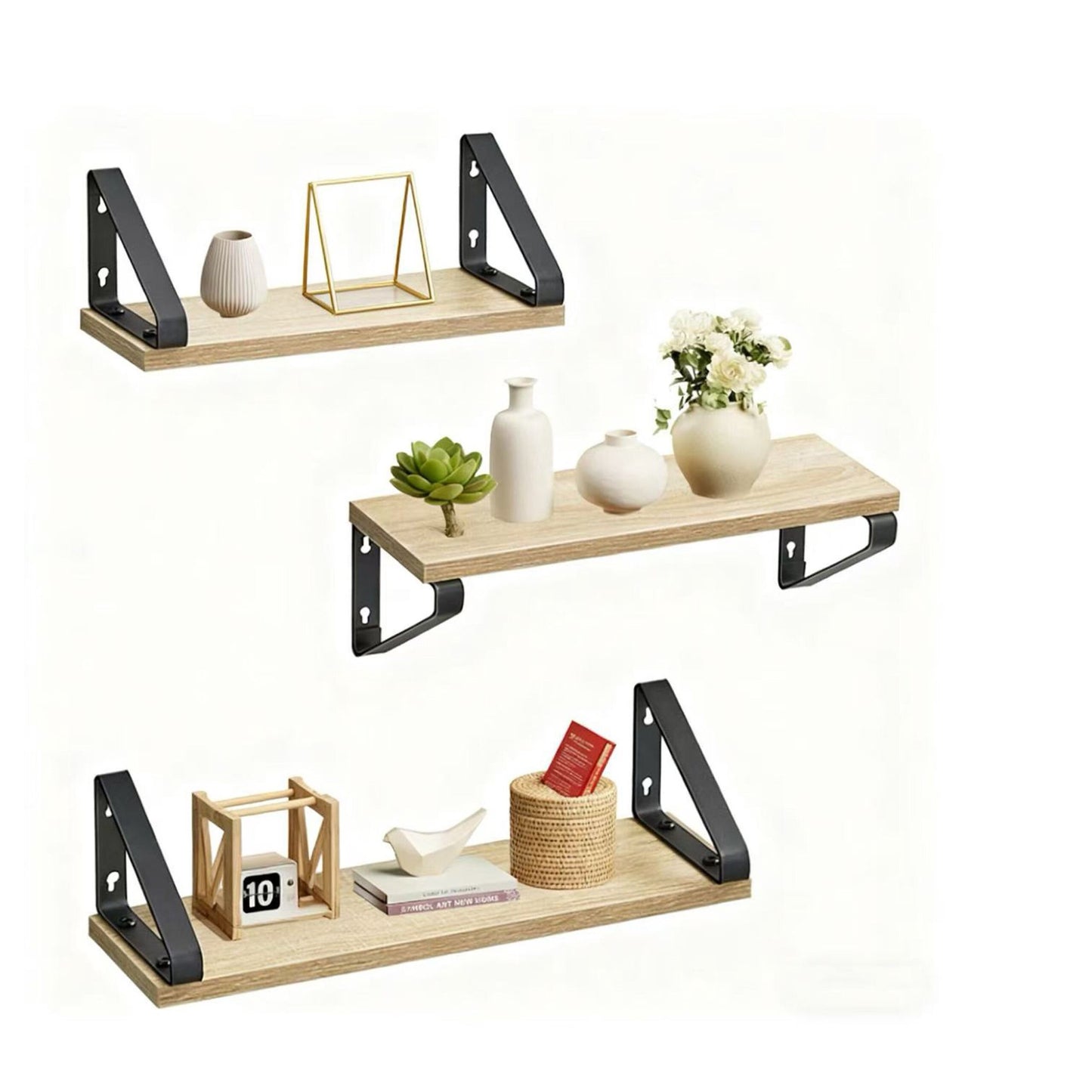 Wall Shelves – 3 Sizes for Living Room or Bedroom