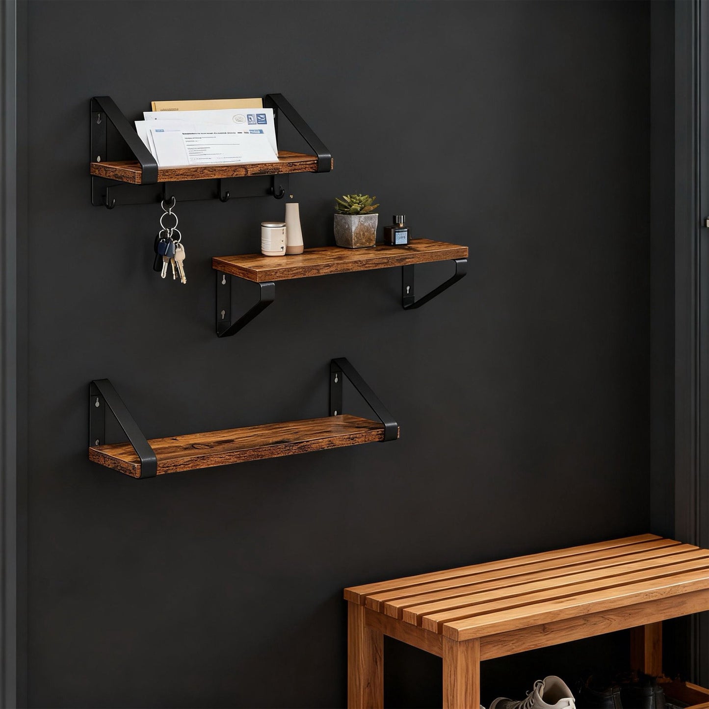 Wall Shelves – 3 Sizes for Living Room or Bedroom