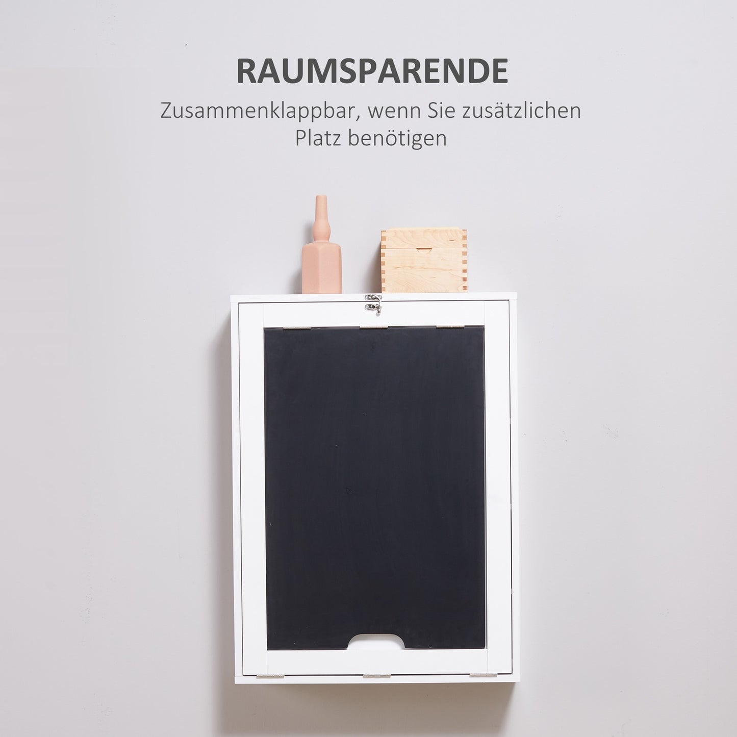 Folding desk, 5 compartments, white & black, 60x94.5x147cm