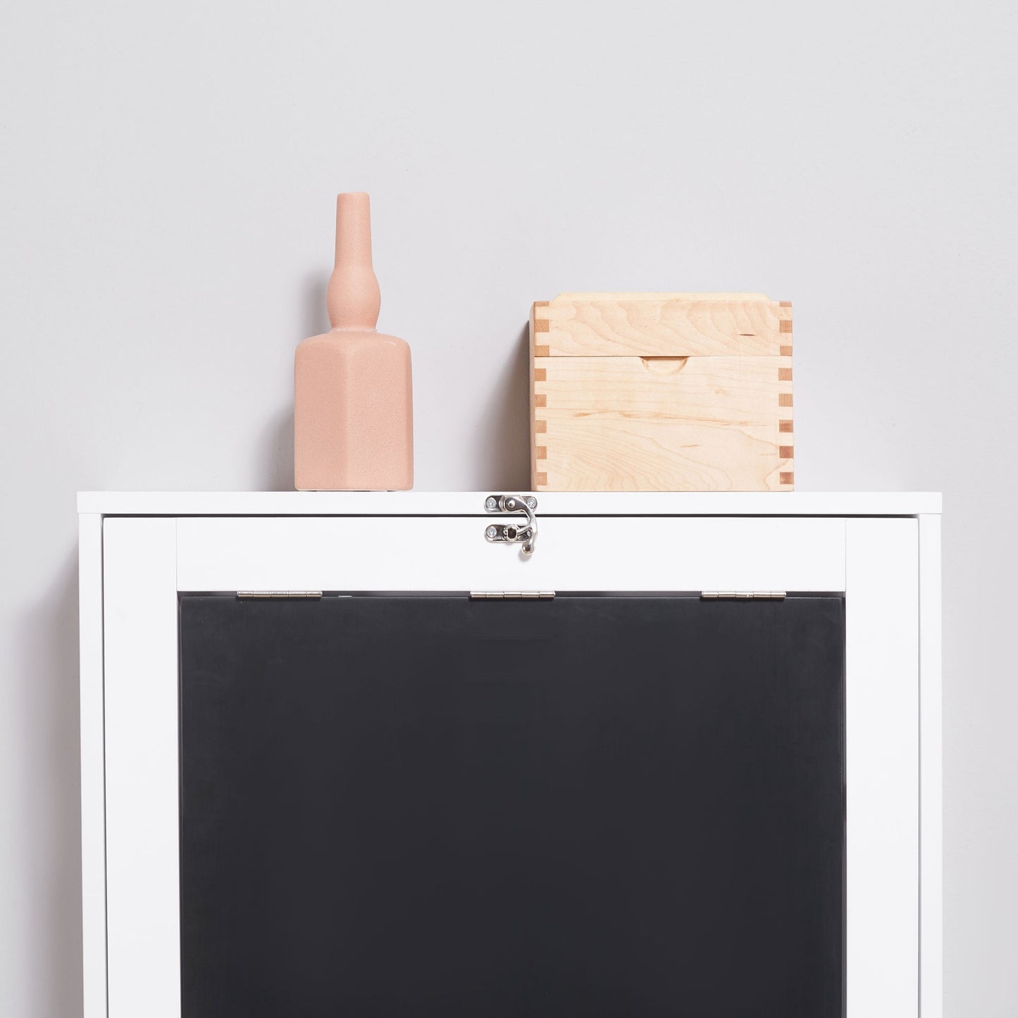 Folding desk, 5 compartments, white & black, 60x94.5x147cm