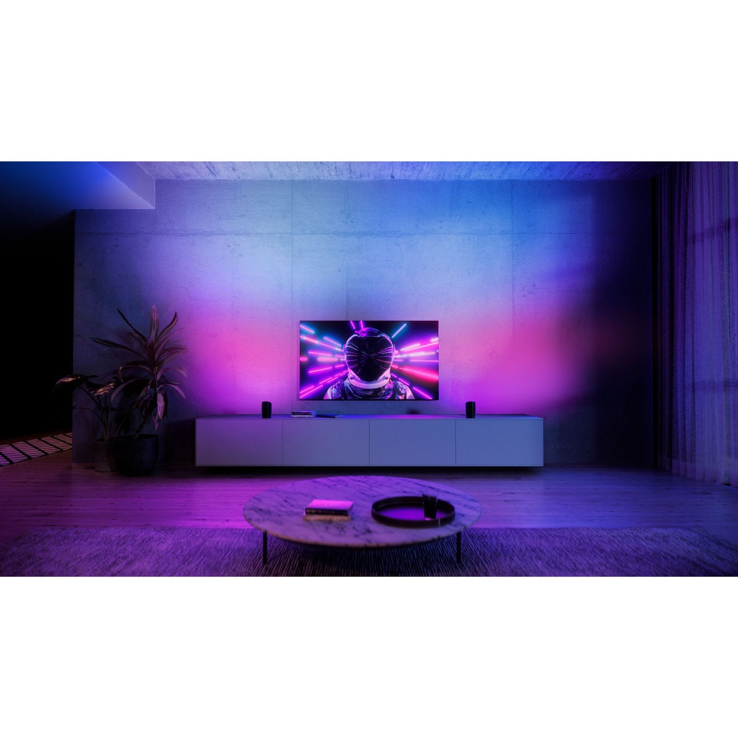 Wall Washer Light, White & Color Ambiance, Black, LED