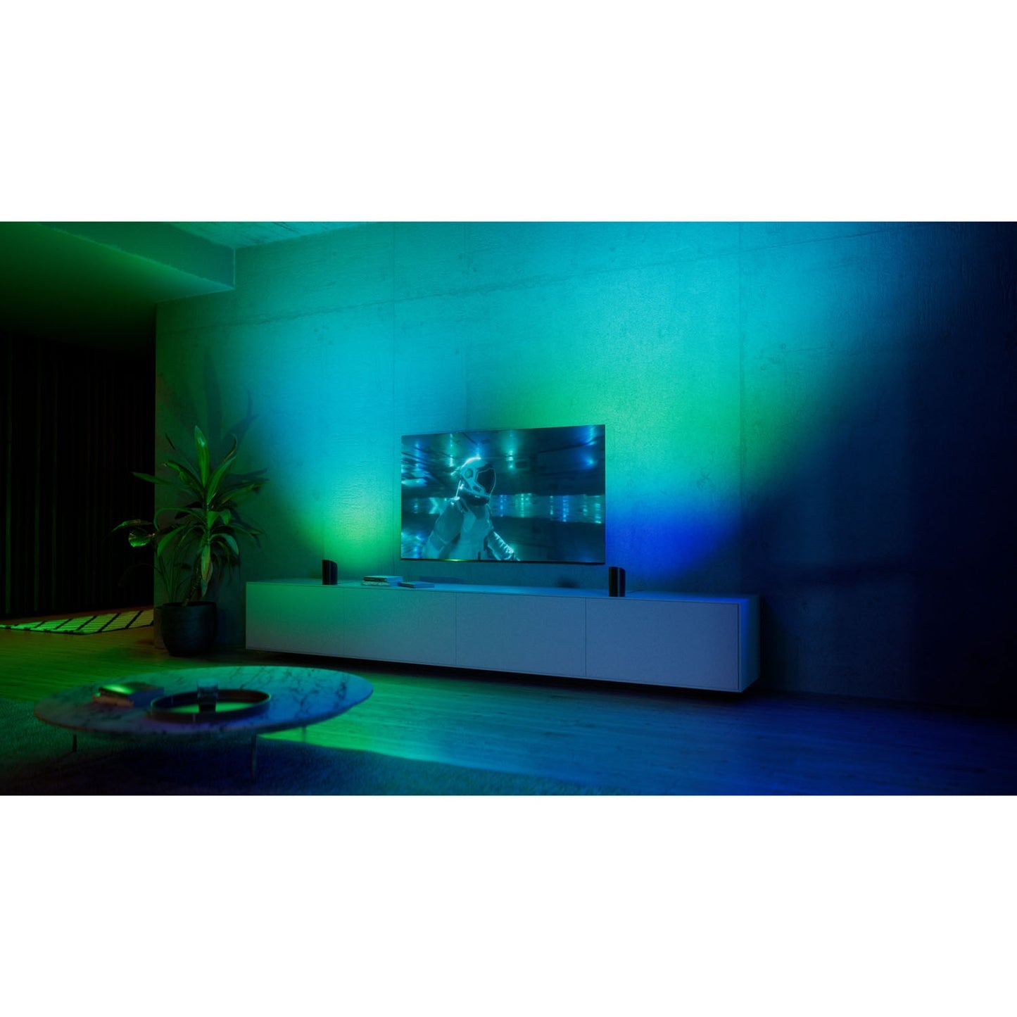 Wall Washer Light, White & Color Ambiance, Black, LED
