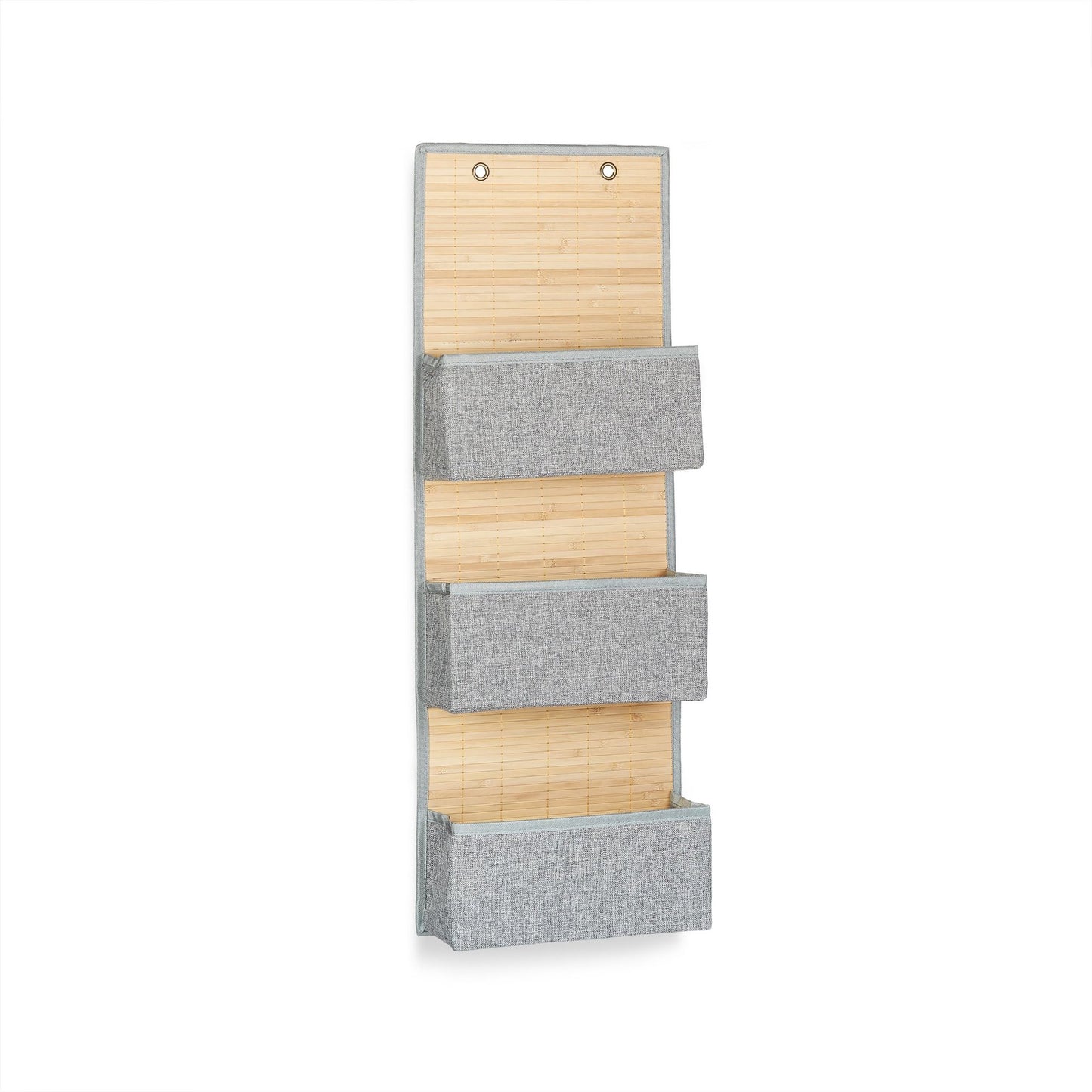 Wall- and door-hung storage for bathrooms