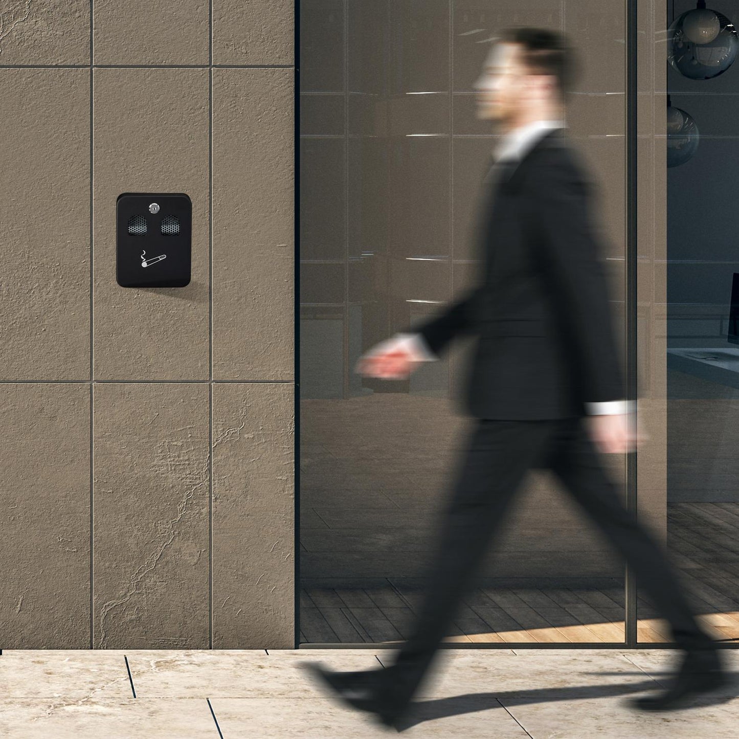 Wall ashtray for outdoor use