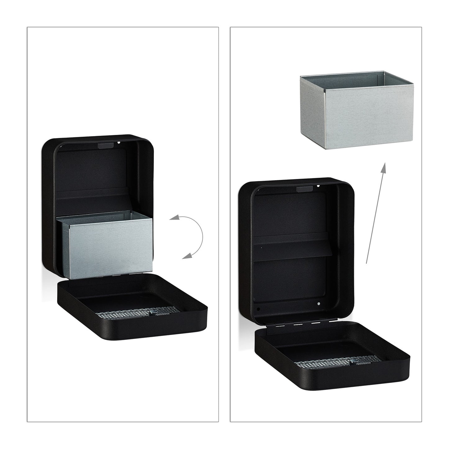 Wall ashtray for outdoor use