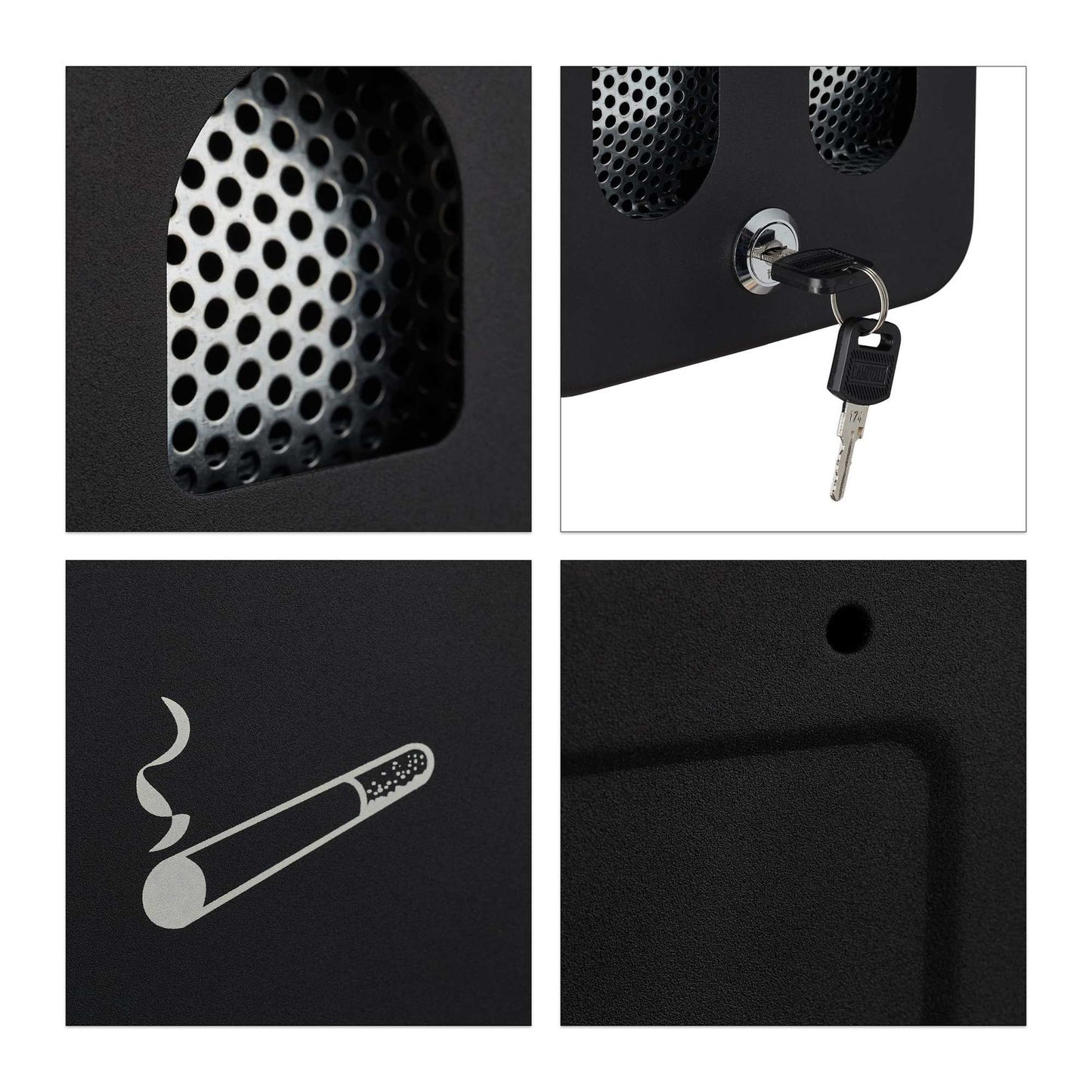 Wall ashtray for outdoor use