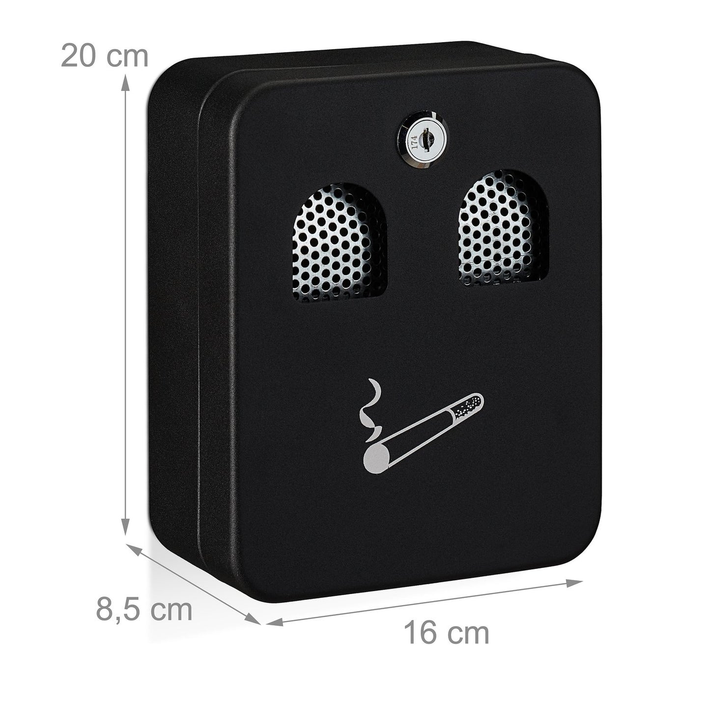 Wall ashtray for outdoor use