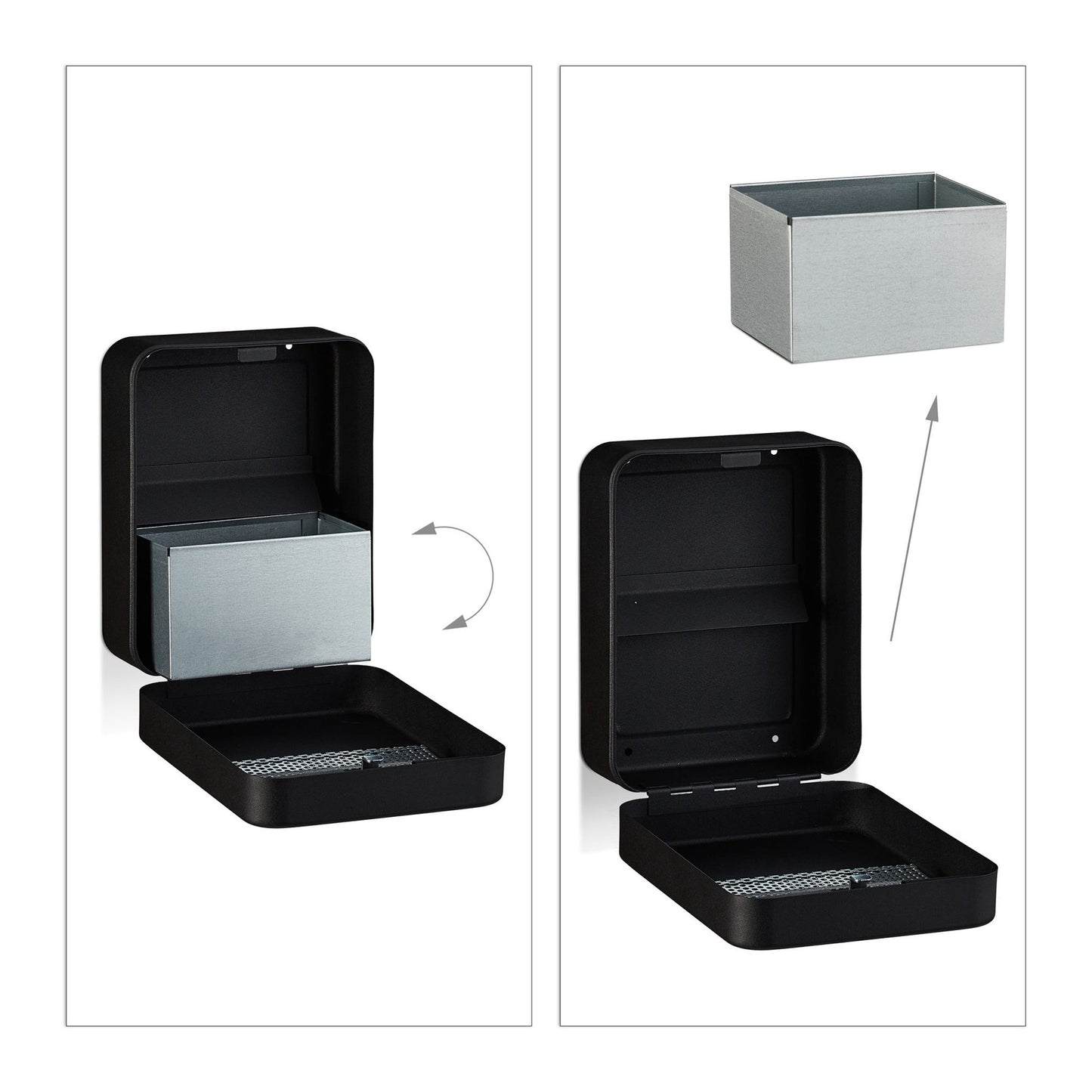 Wall ashtray for outdoor use