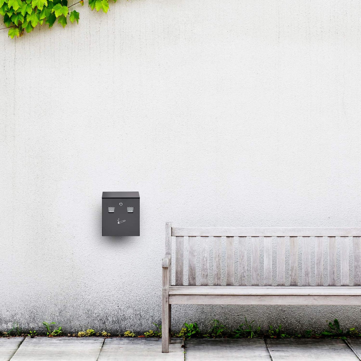 Wall ashtray in anthracite