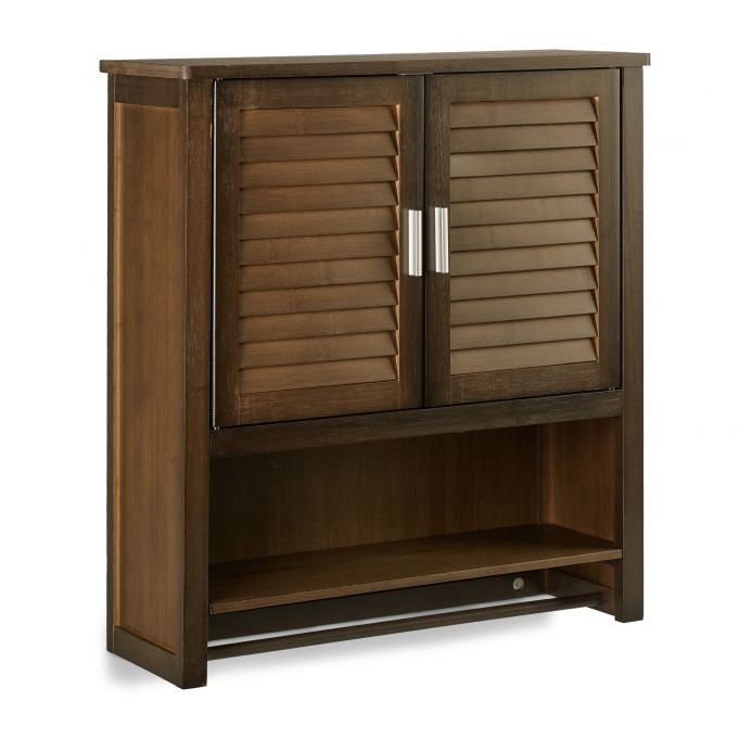 Wall cabinet dark brown LAMELL