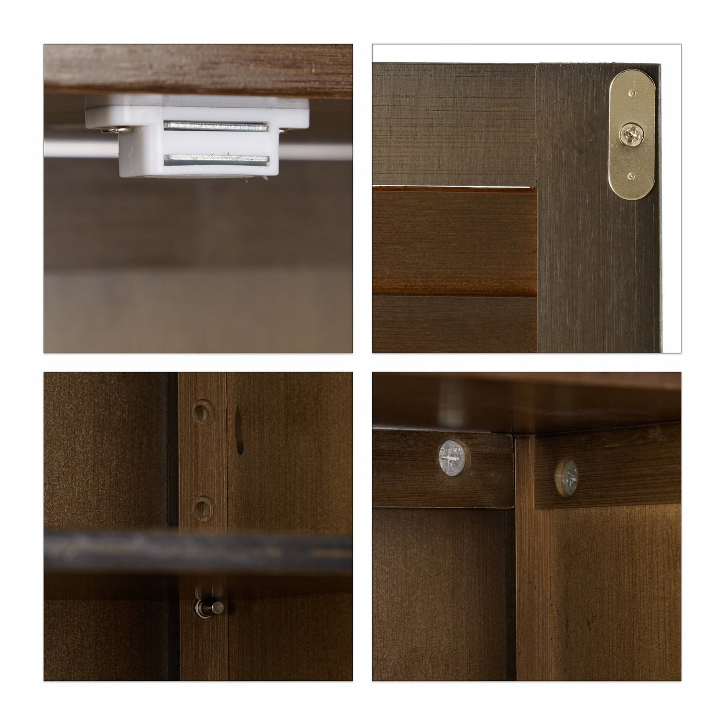 Wall cabinet dark brown LAMELL