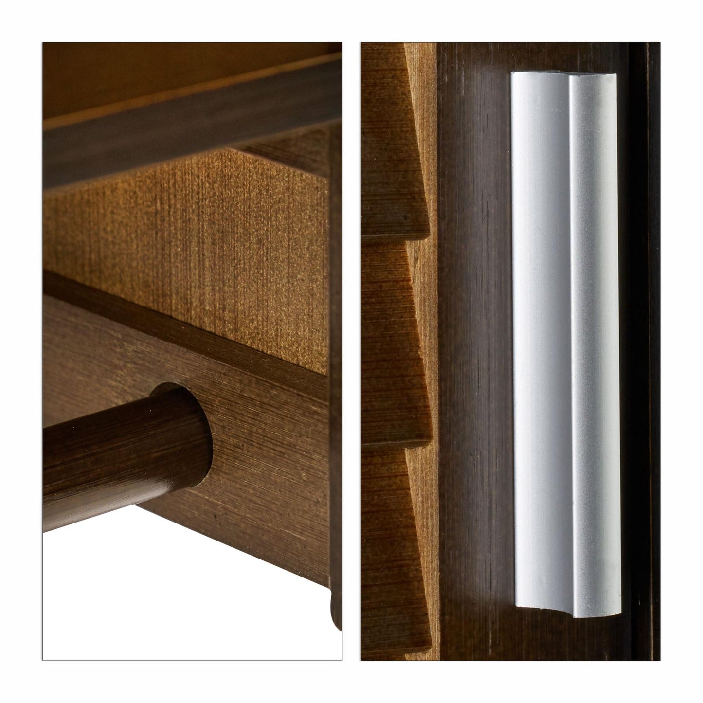 Wall cabinet dark brown LAMELL