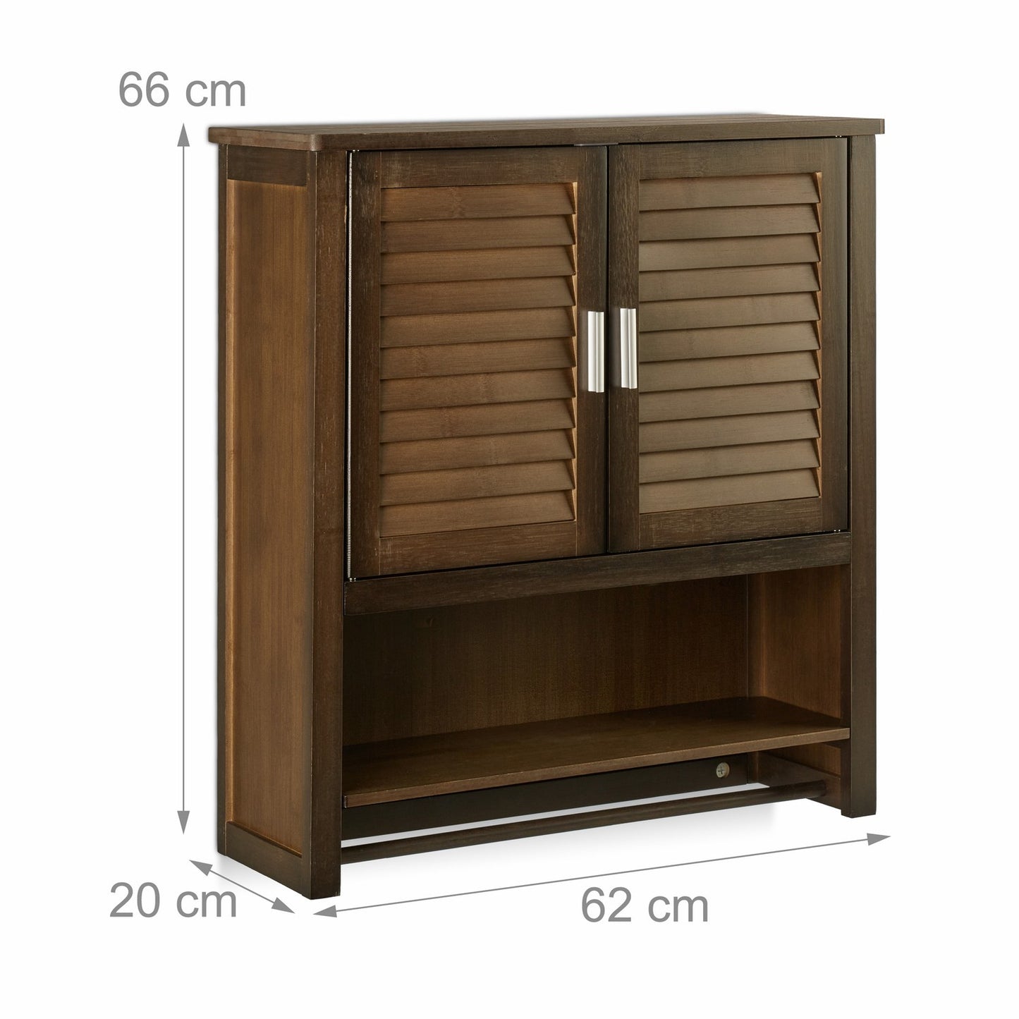 Wall cabinet dark brown LAMELL