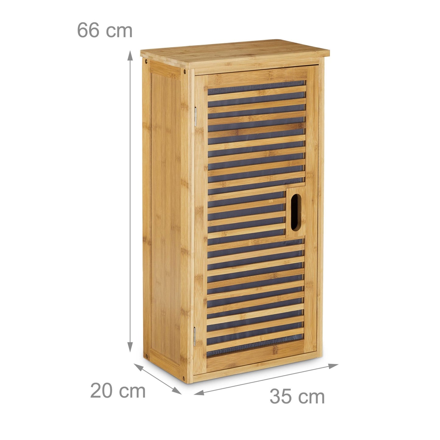 Wall cabinet for bathroom Bamboo 2 shelves