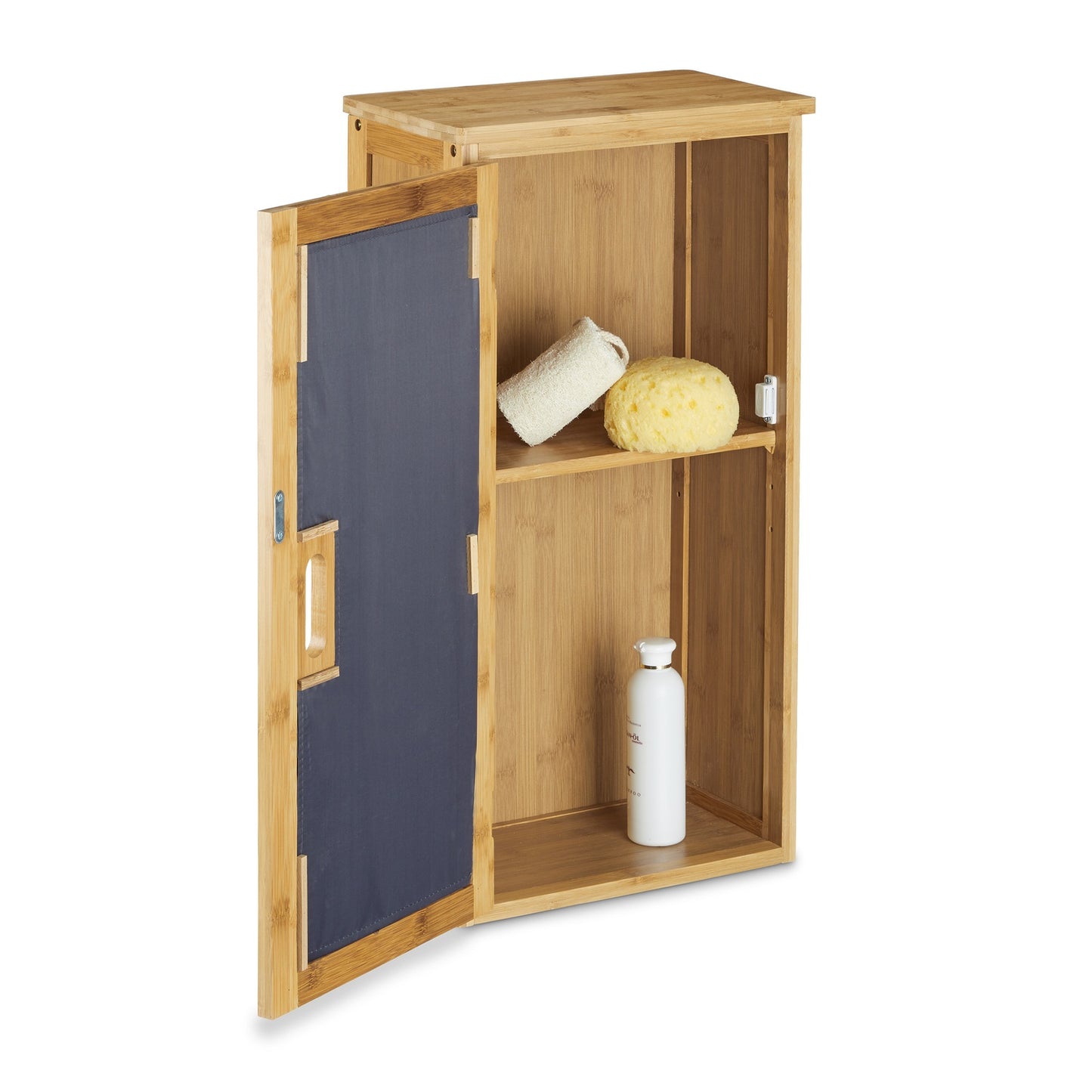 Wall cabinet for bathroom Bamboo 2 shelves