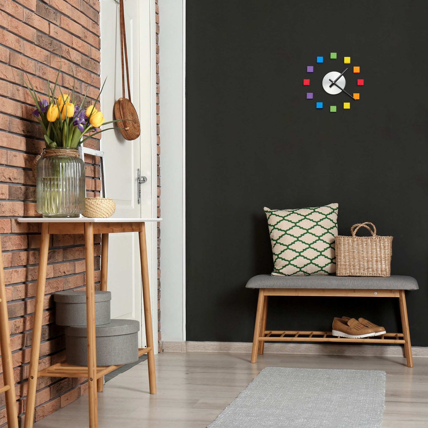 Wall clock DIY colorful