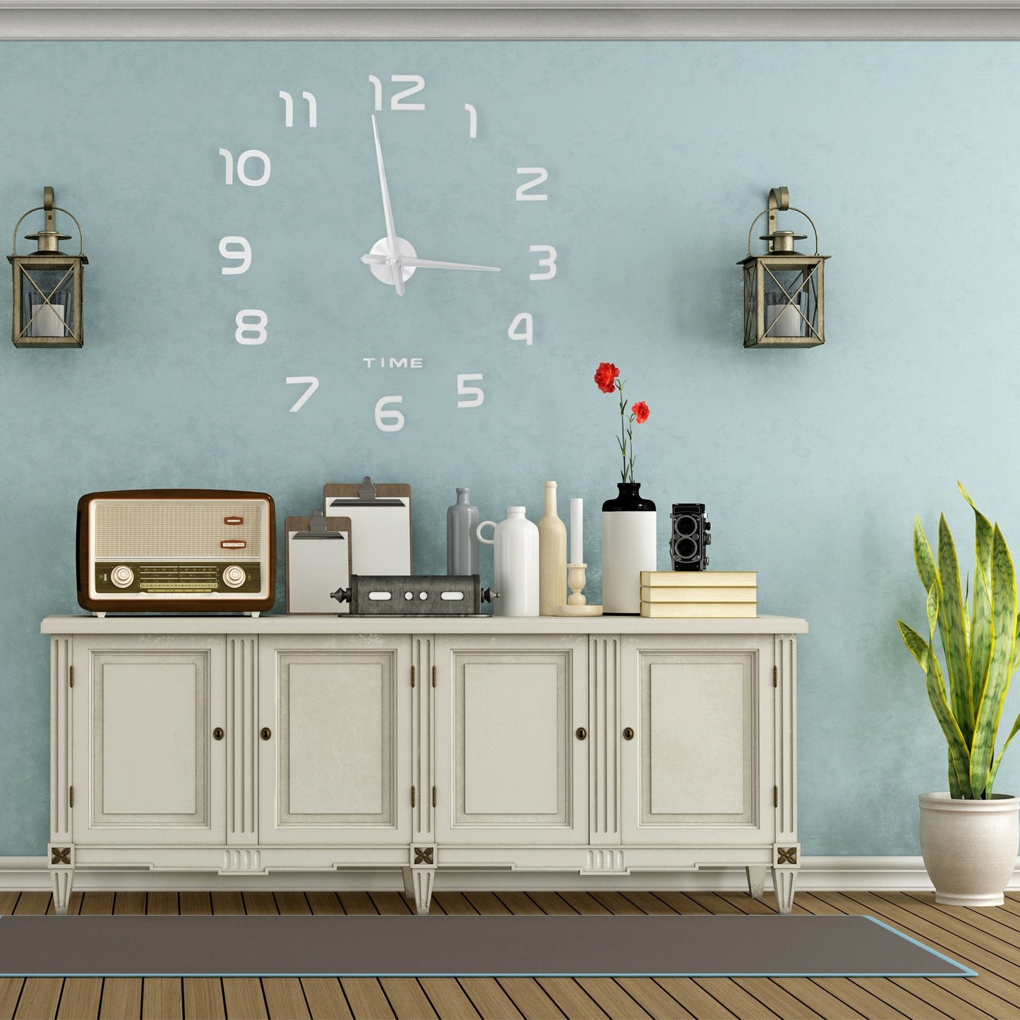 Wall clock DIY with 3D numbers
