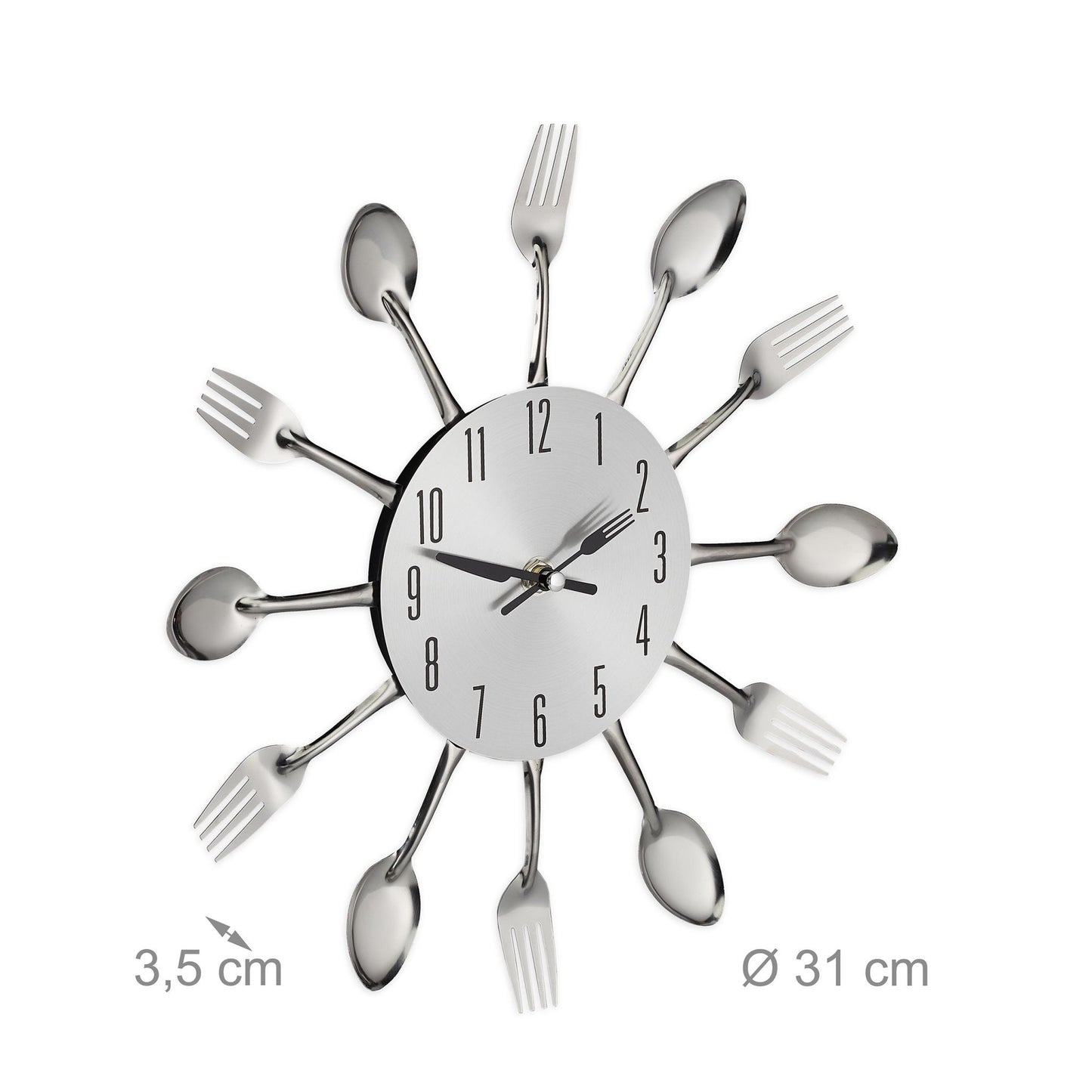 Wall clock cutlery