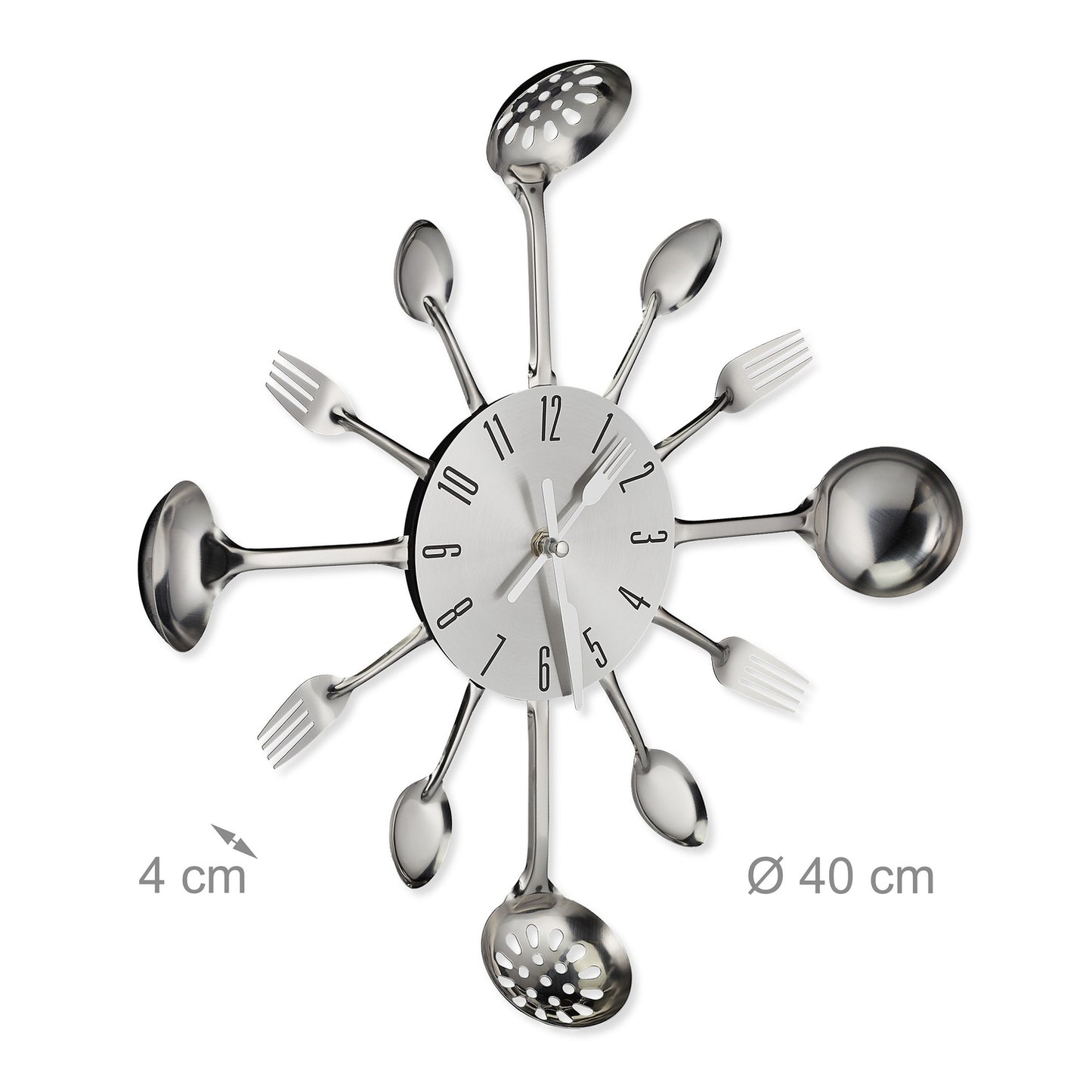 Wall clock cutlery