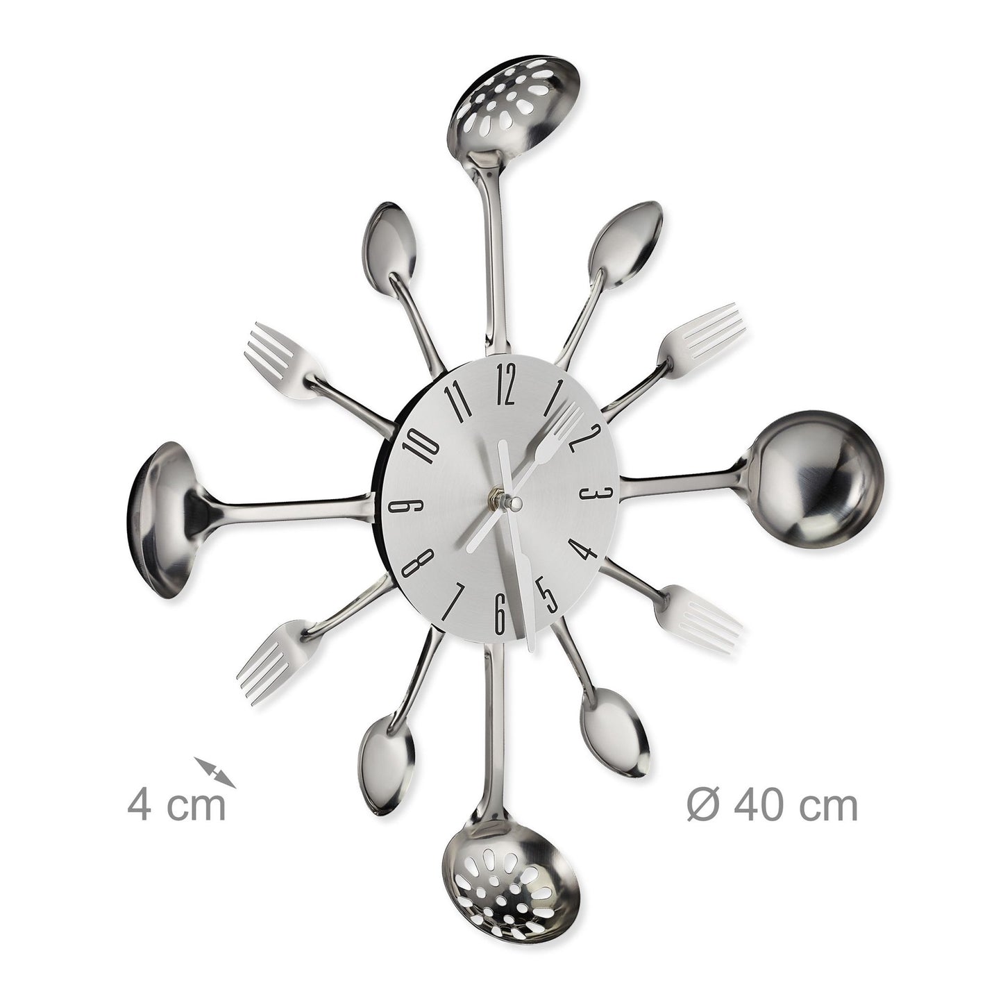 Wall clock cutlery