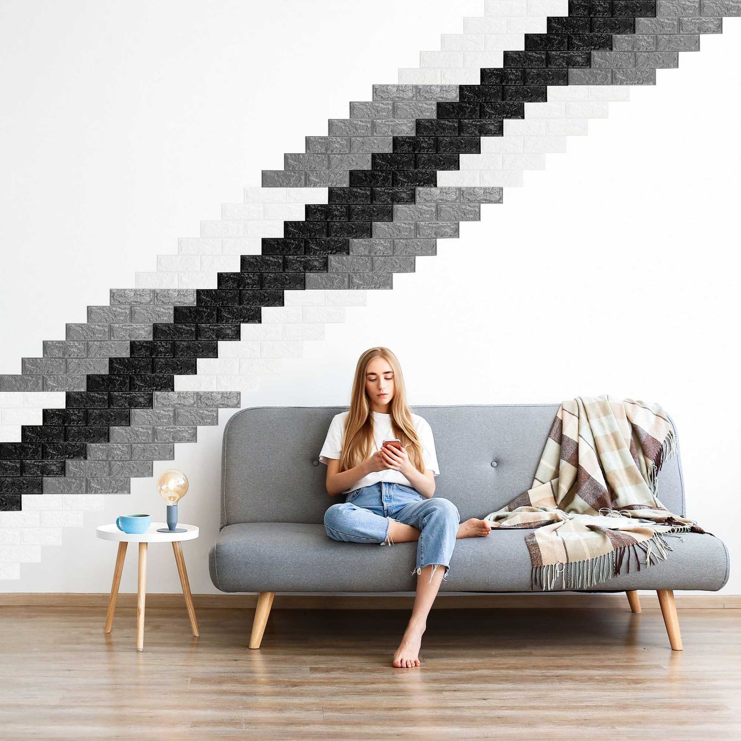 Wall decal set brick, self-adhesive