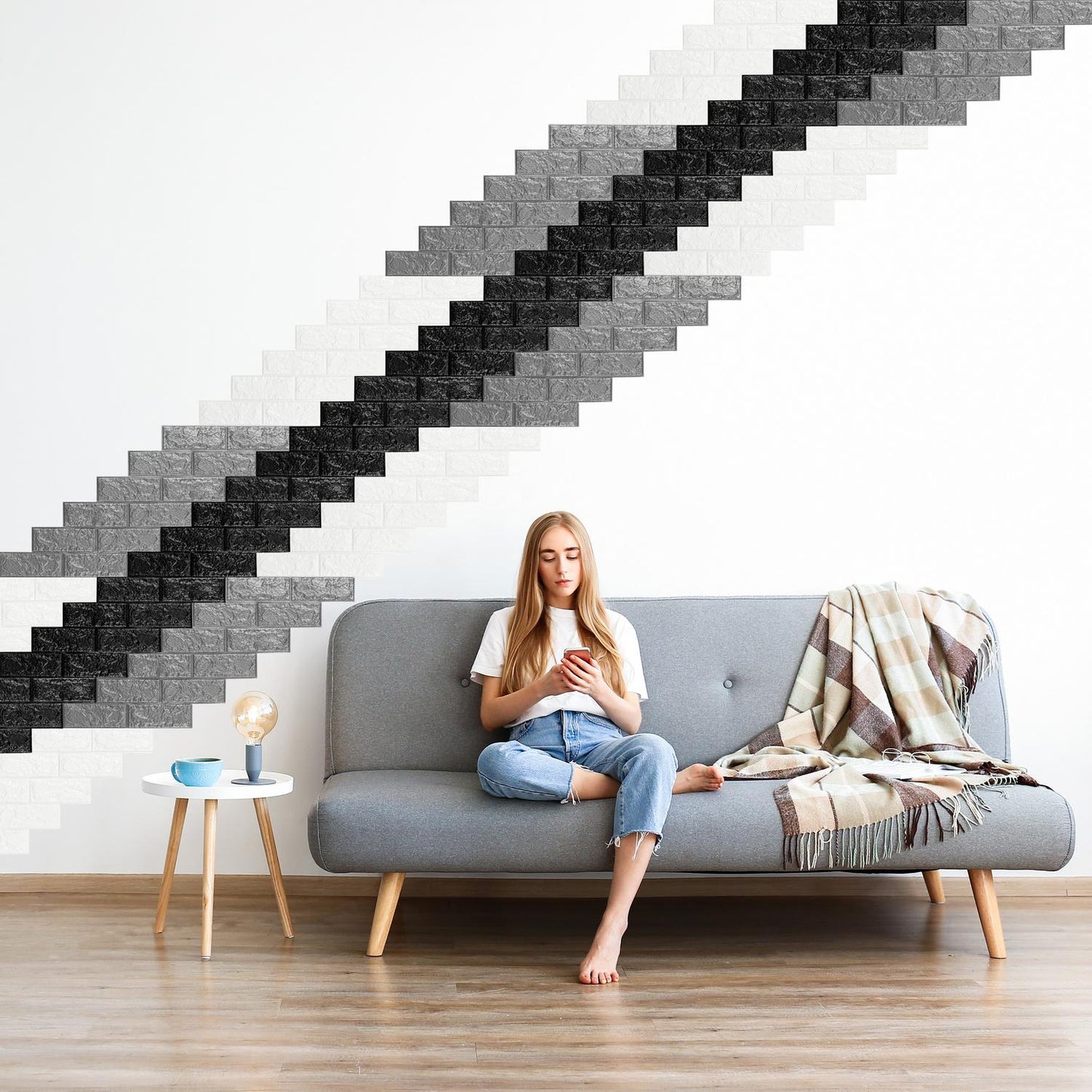 Wall decal set brick, self-adhesive