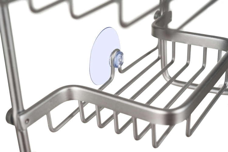 Wall-hung shower shelf - silver