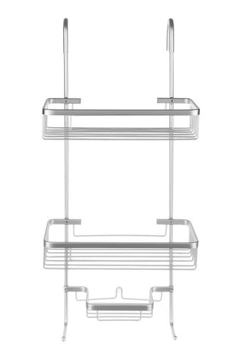 Wall-hung shower shelf - silver