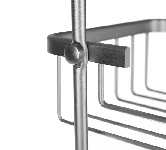 Wall-hung shower shelf - silver