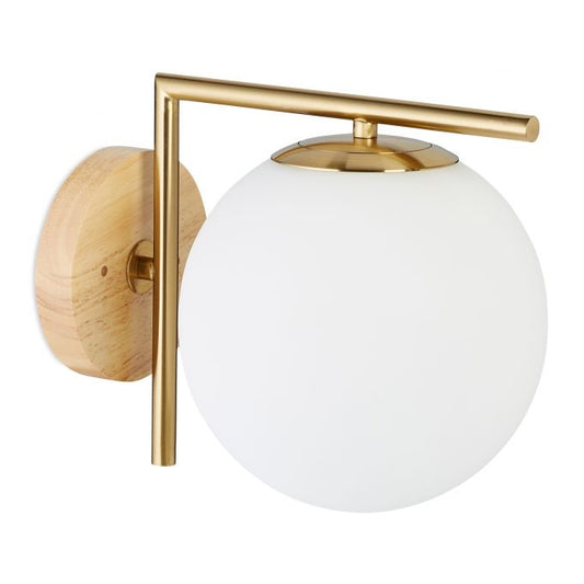 Wall lamp GLOBI brass colored