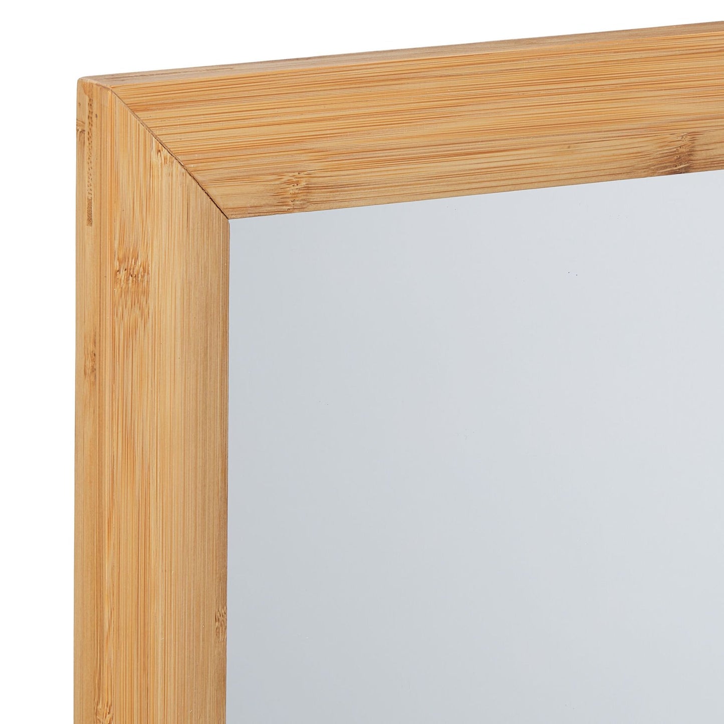Wall mirror with bamboo frame