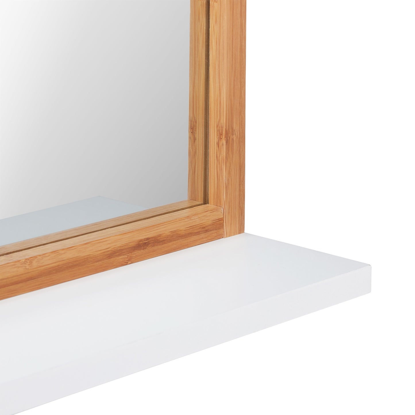 Wall mirror with shelf