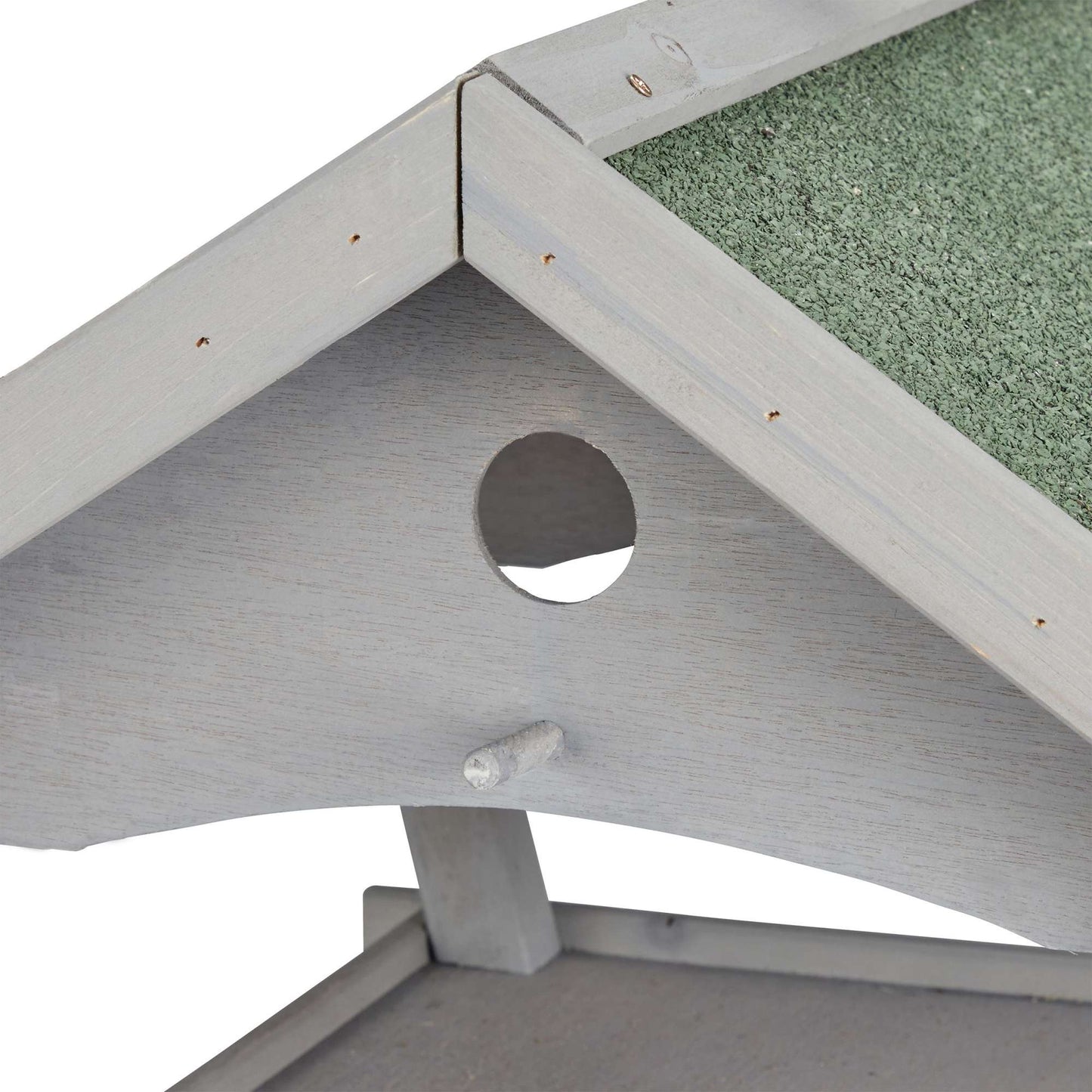 Wall-mounted bird table gray
