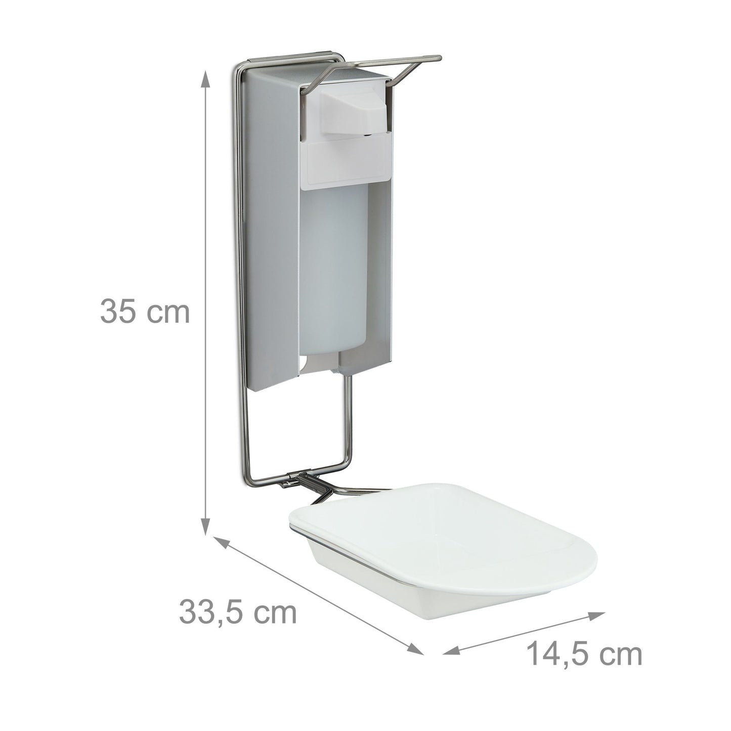 Wall-mounted hand sanitizer dispenser 500 ml