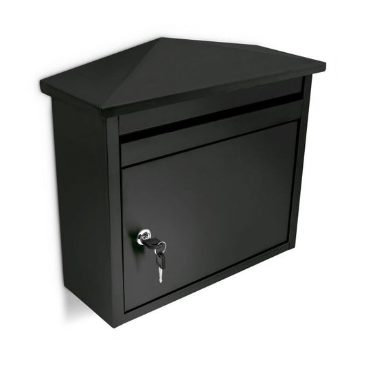 Wall-mounted mailbox black