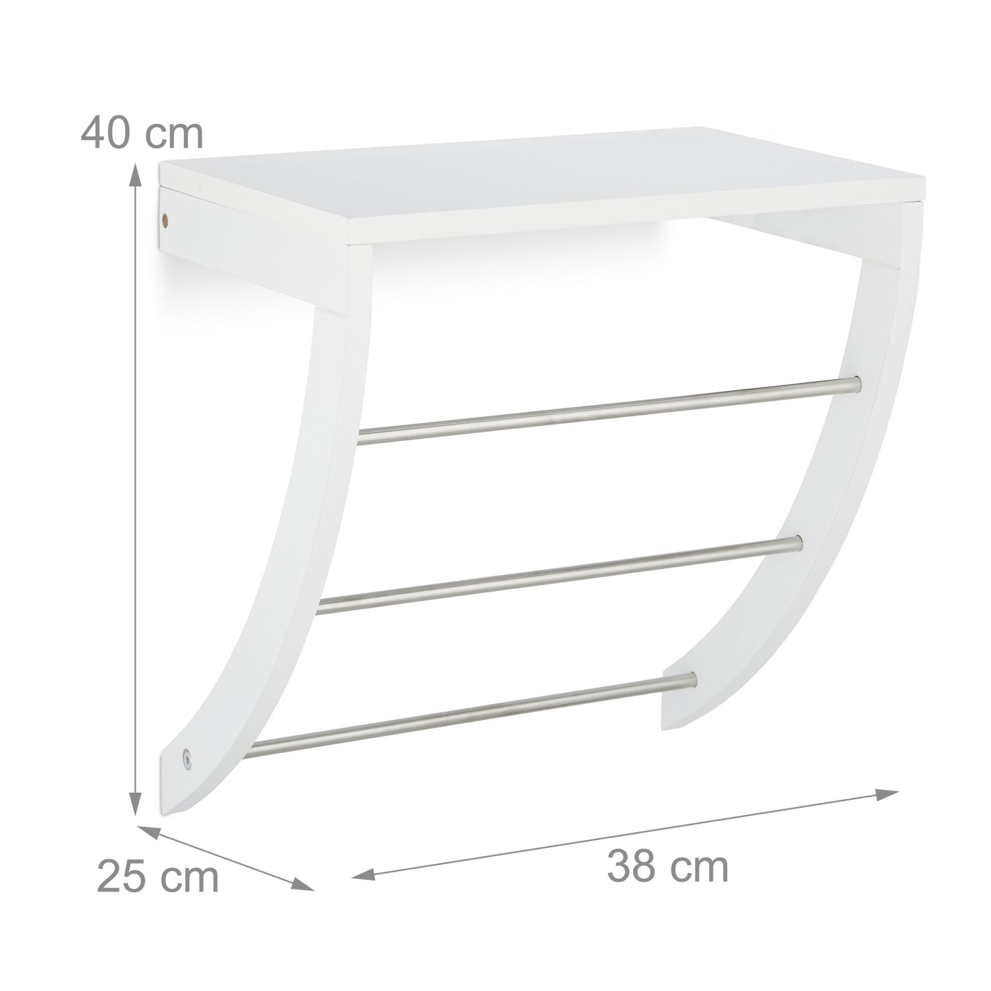 Wall-mounted towel rail