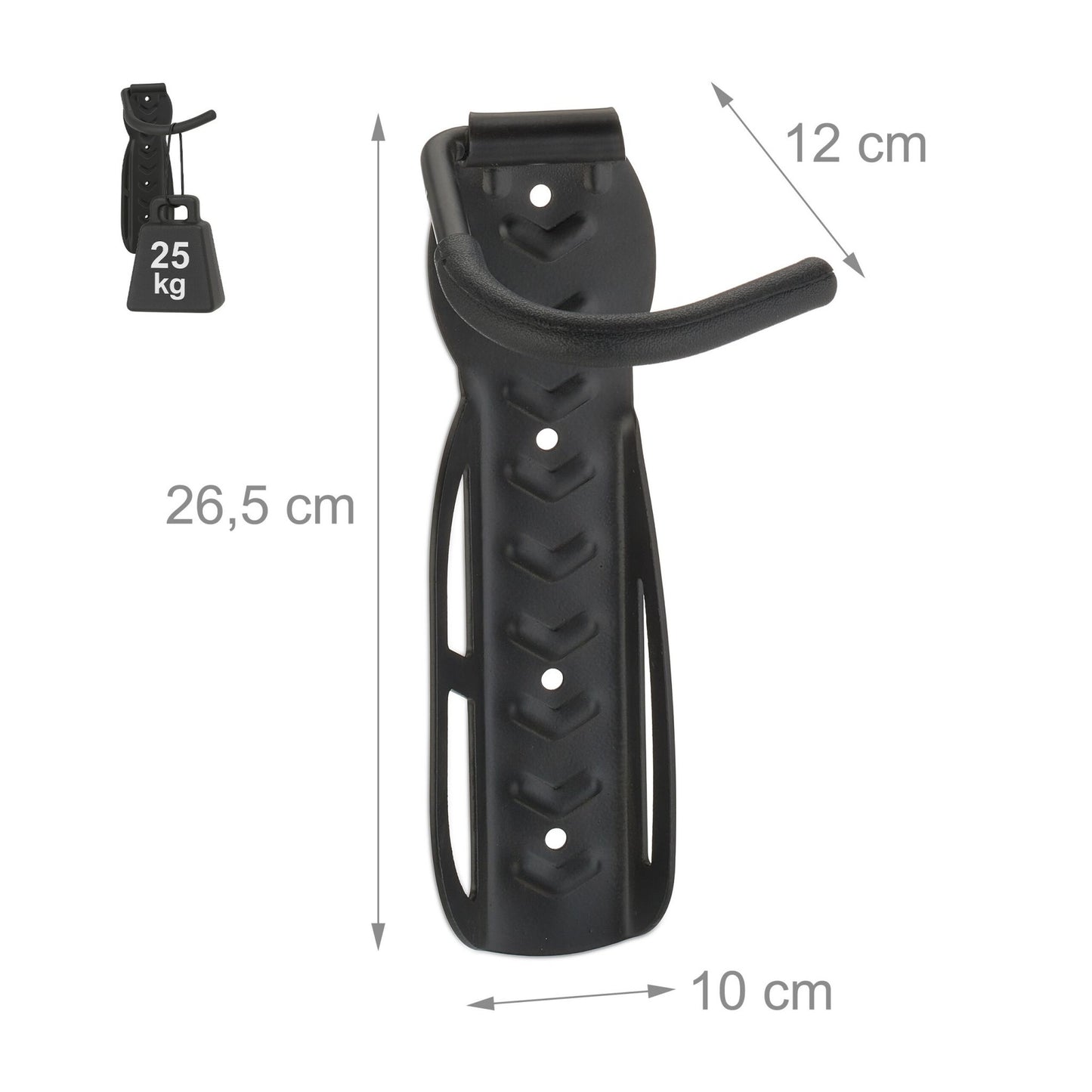 Wall mount for bicycles - set of 2